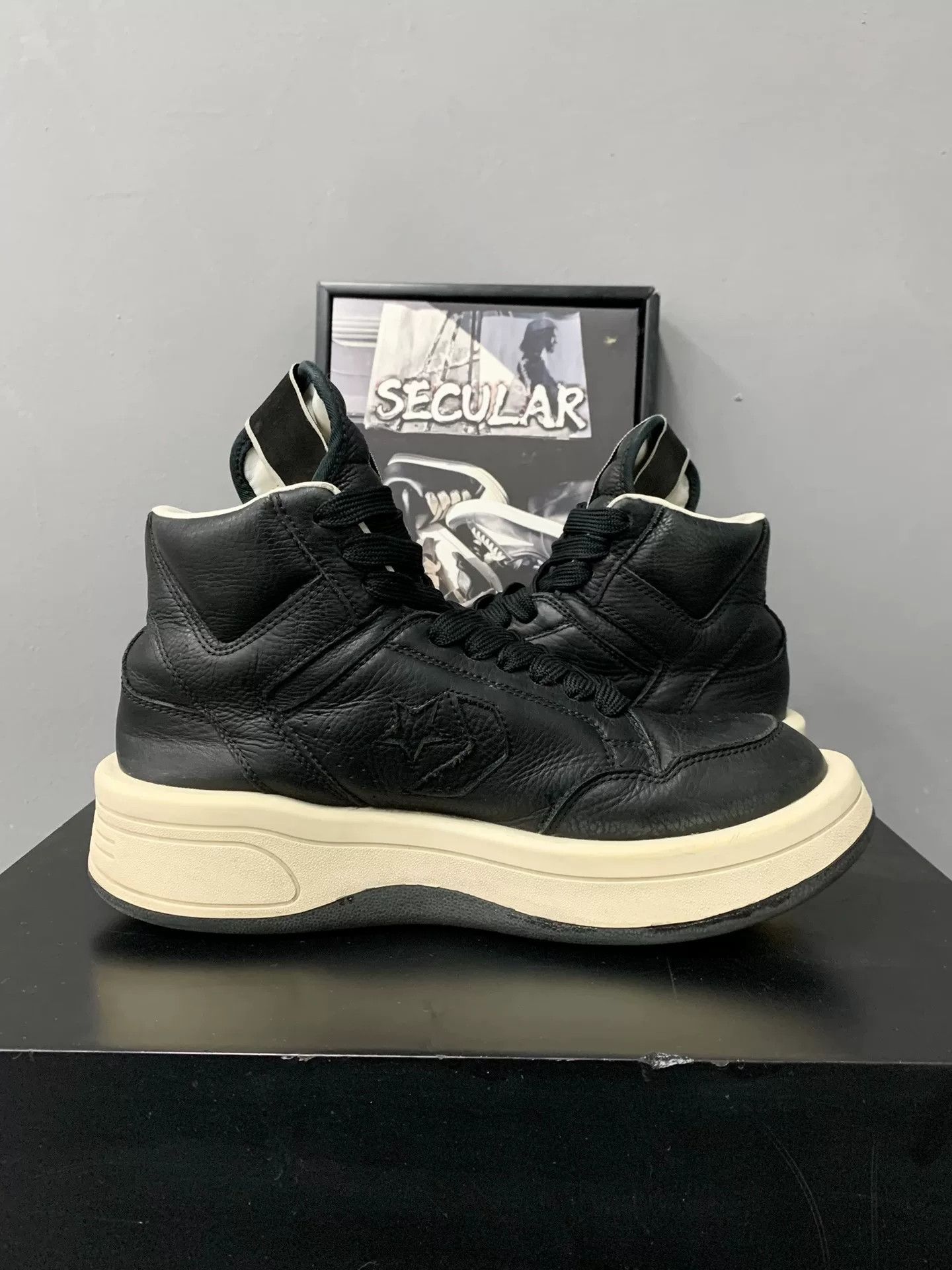 Rick Owens Drkshdw Rick Owens Converse Turbodrk Weapon Leather Size US 7.5 / EU 40-41 - 5 Thumbnail