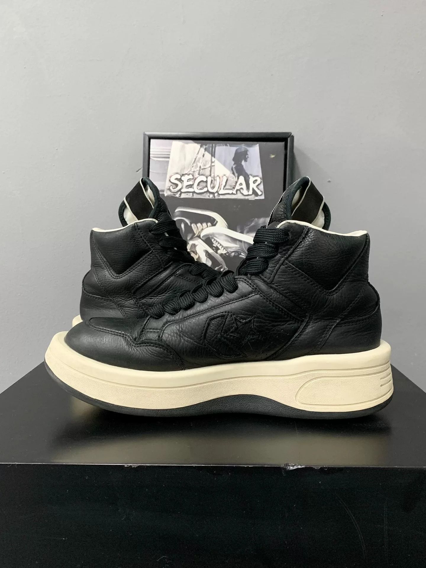 Rick Owens Drkshdw Rick Owens Converse Turbodrk Weapon Leather Size US 7.5 / EU 40-41 - 6 Thumbnail