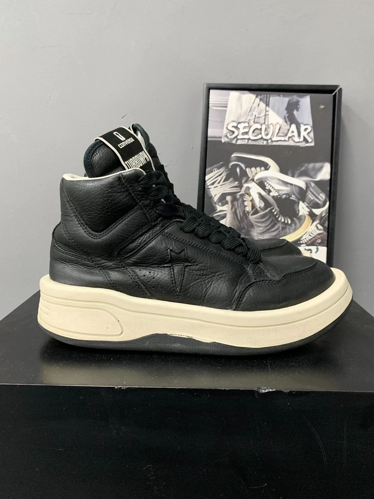 Rick Owens Drkshdw Rick Owens Converse Turbodrk Weapon Leather Size US 7.5 / EU 40-41 - 4 Thumbnail