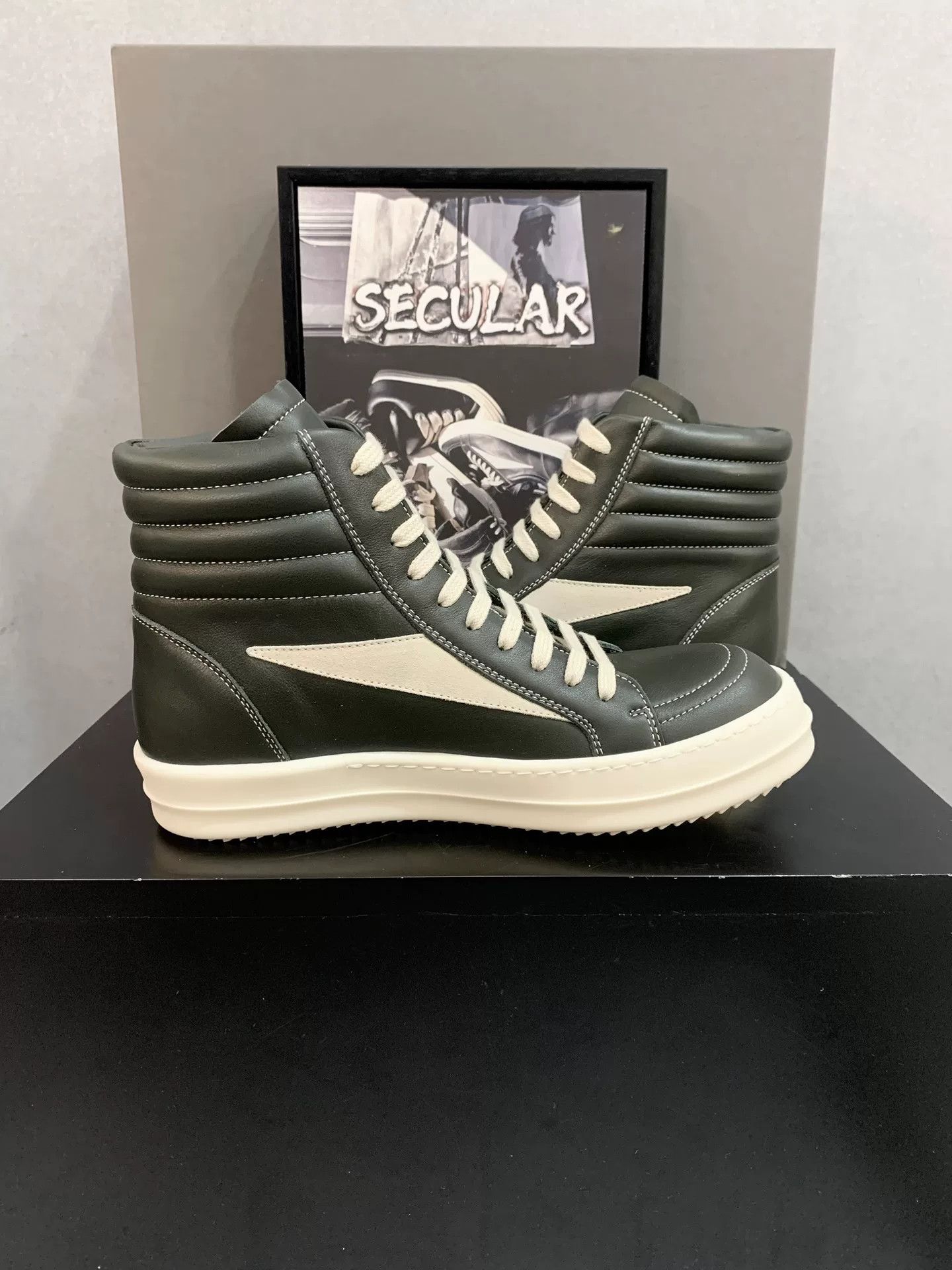 Rick Owens Rick Owens High-Top Leather Sneakers Size US 6 / EU 39 - 5 Thumbnail