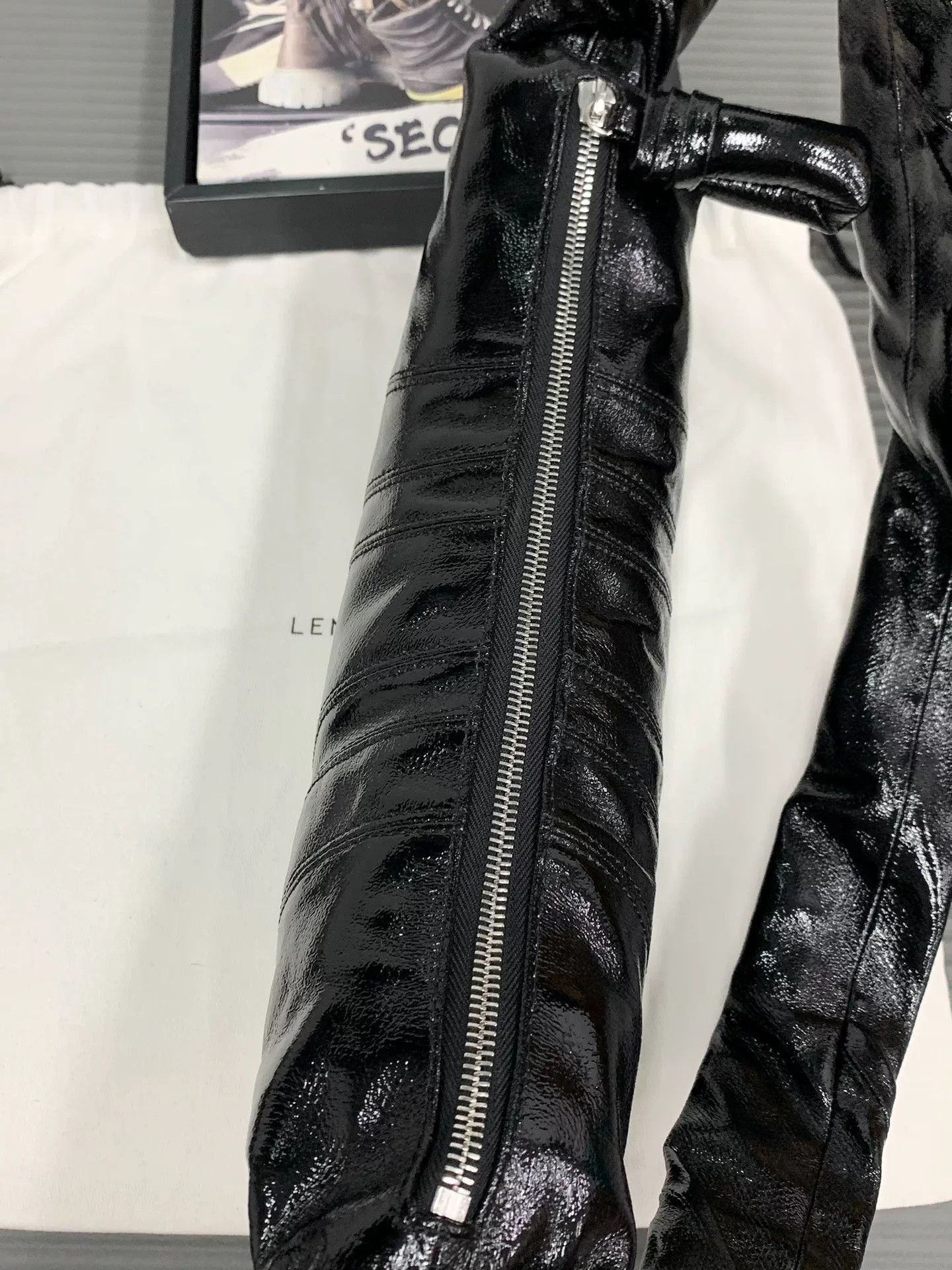 Lemaire Lemaire Small Black Coated Croissant Bag Size ONE SIZE - 5 Thumbnail