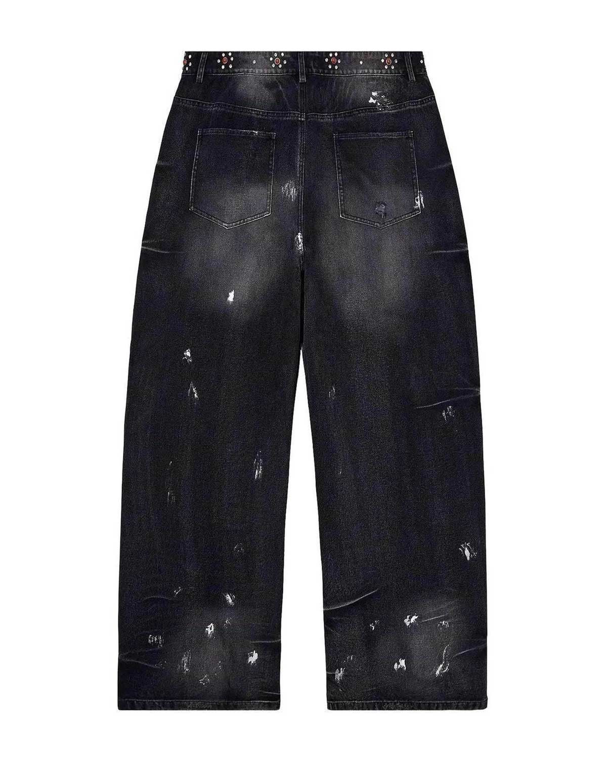 Vale Forever DIY Carpenter Jeans Black Size US 30 / EU 46 - 2 Thumbnail