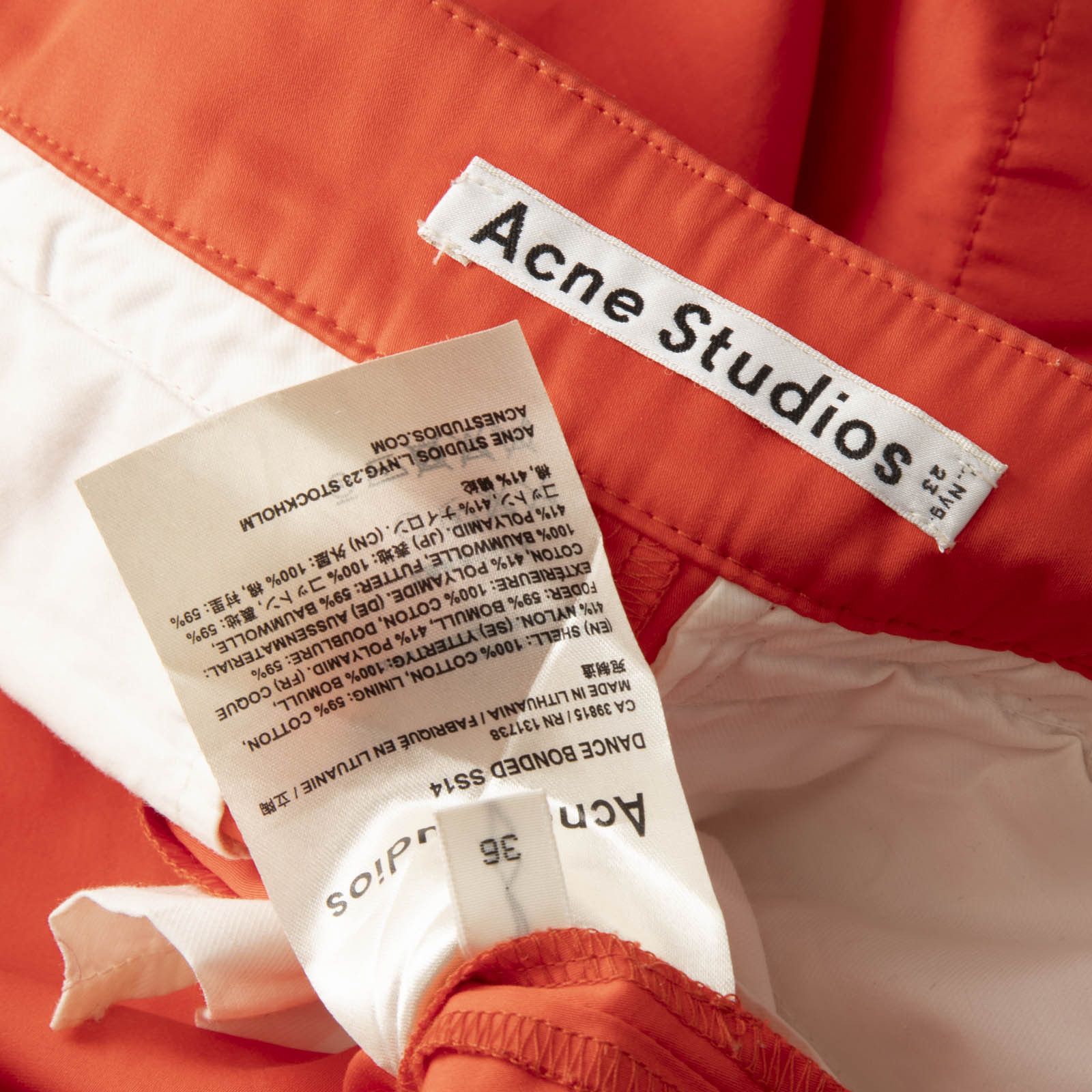 Acne Studios Red Button Detail Mini Skirt Size 27" / US 4 / IT 40 - 13 Thumbnail