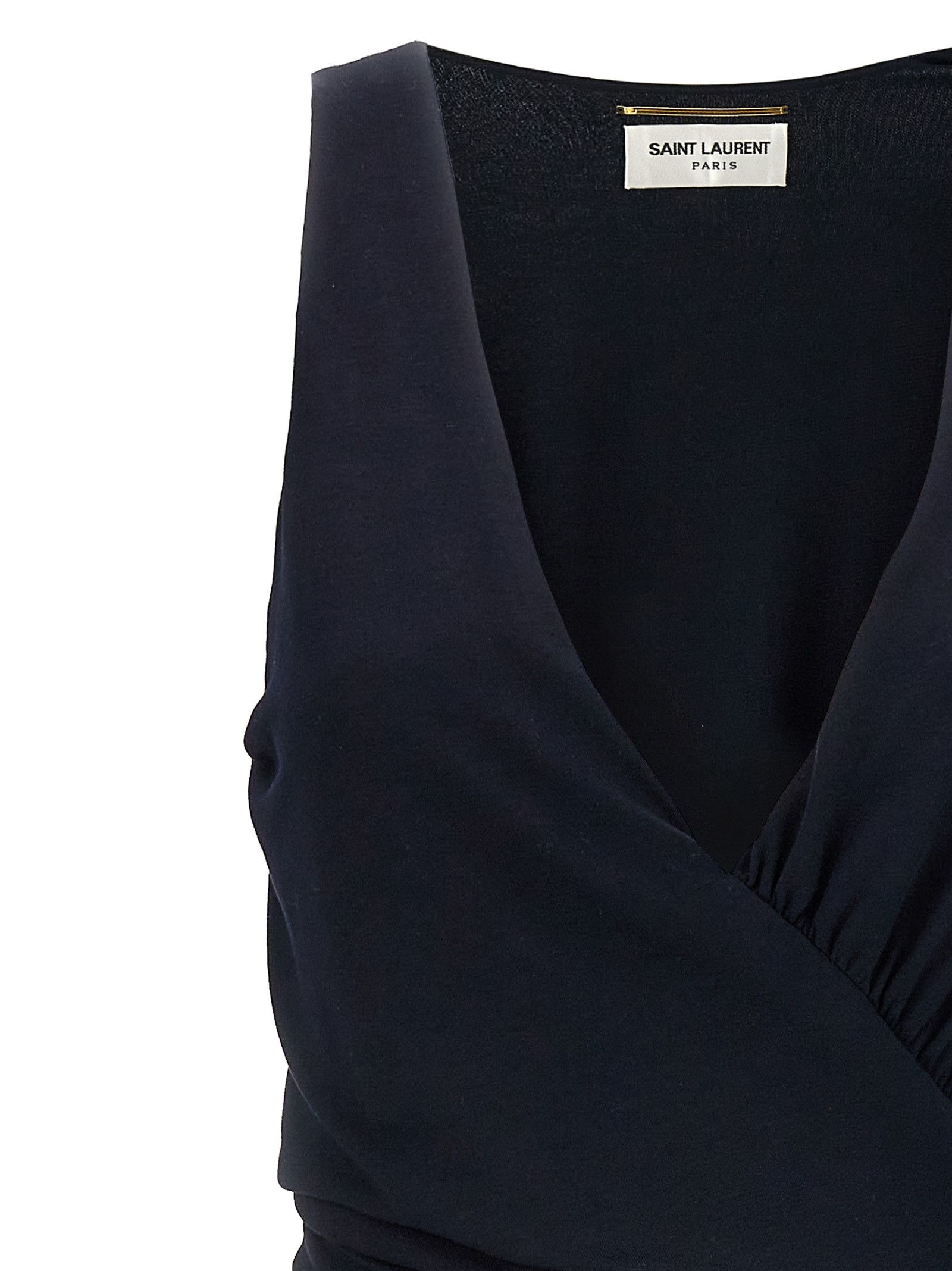 Saint Laurent Paris Jersey Dress Size XS / US 0-2 / IT 36-38 - 3 Thumbnail