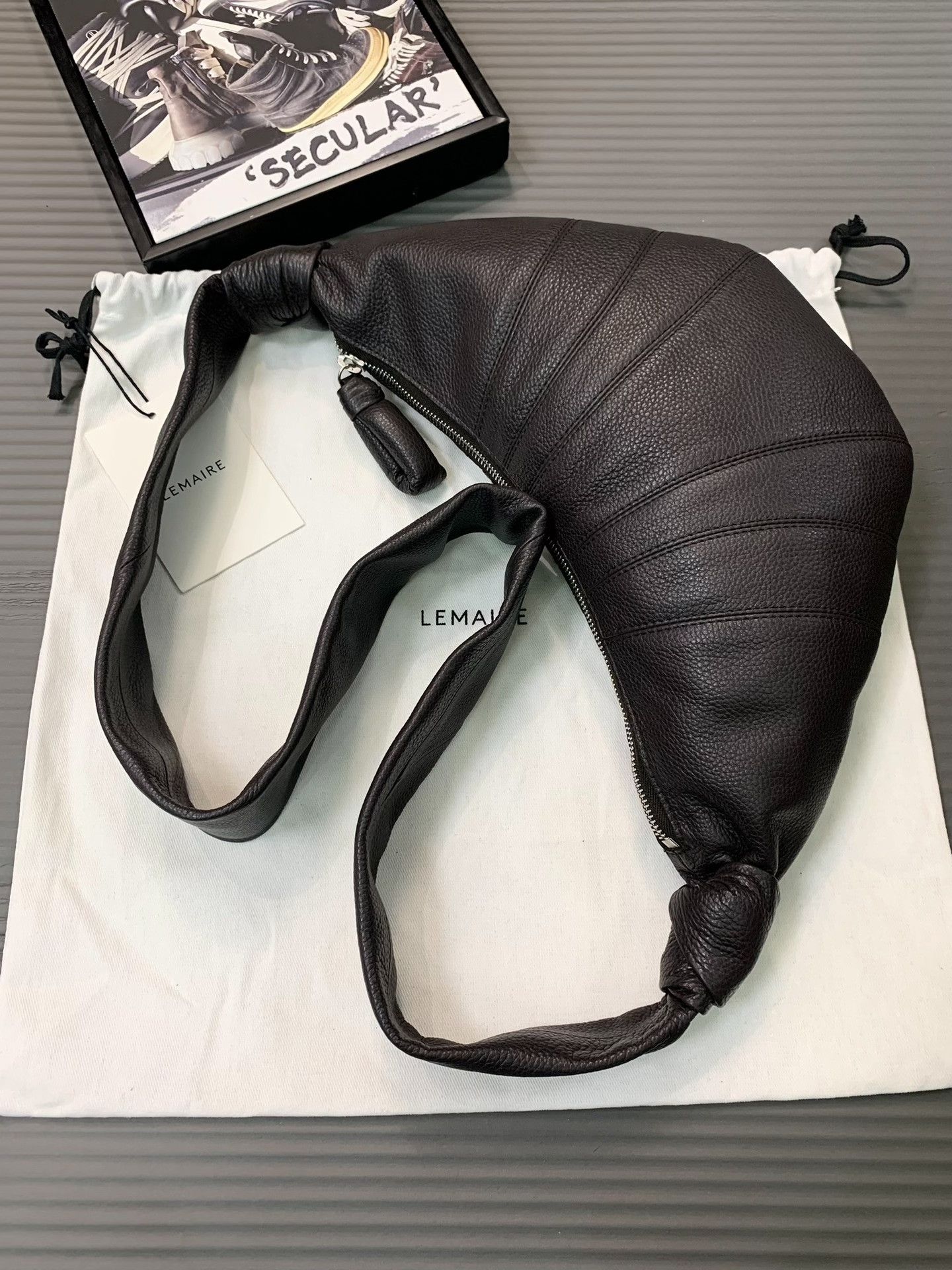 Lemaire Small Dark Chocolate Croissant Bag