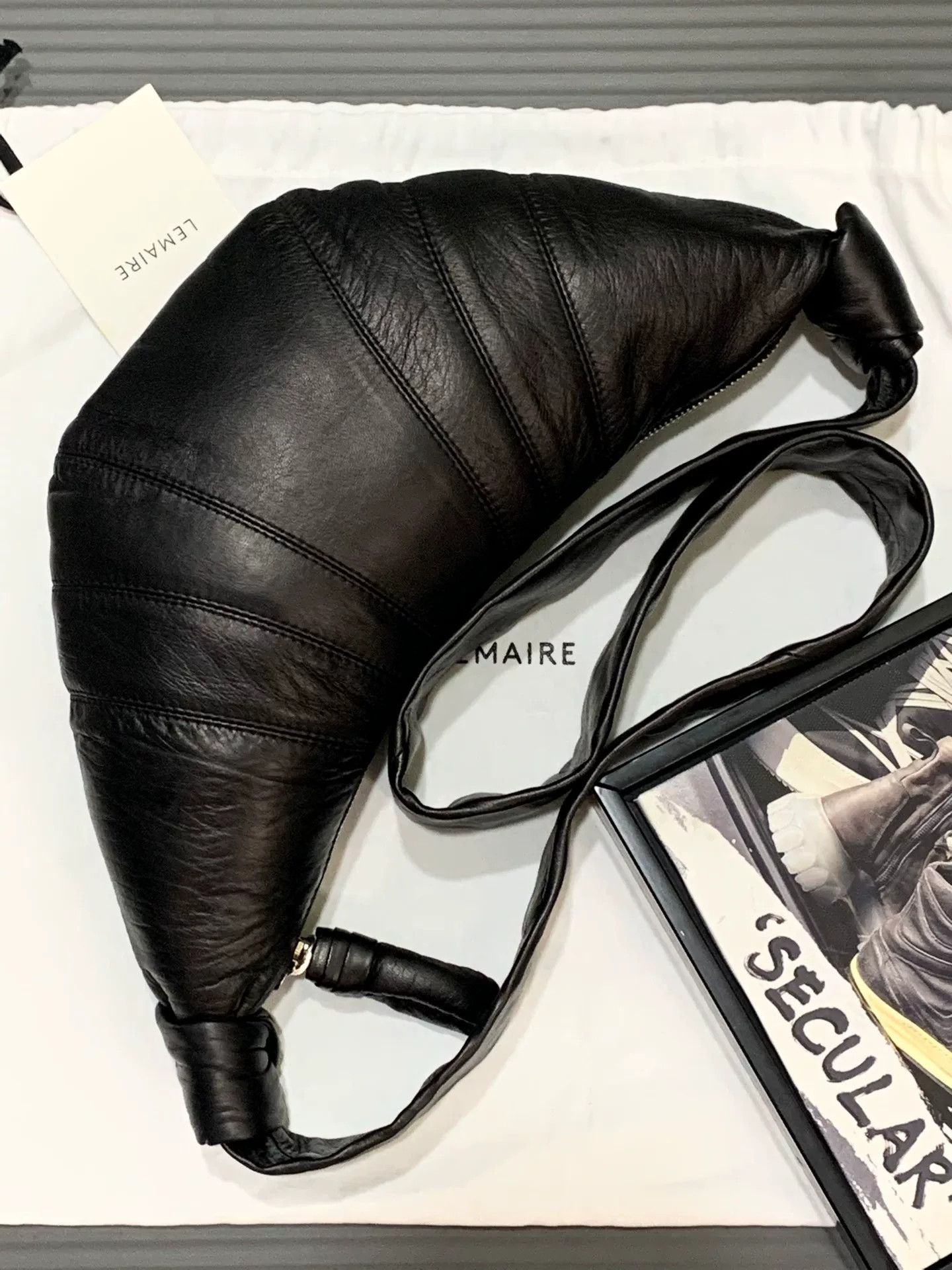 Lemaire Lemaire Black Sheepskin Small Horn Shoulder Bag Size ONE SIZE - 3 Thumbnail