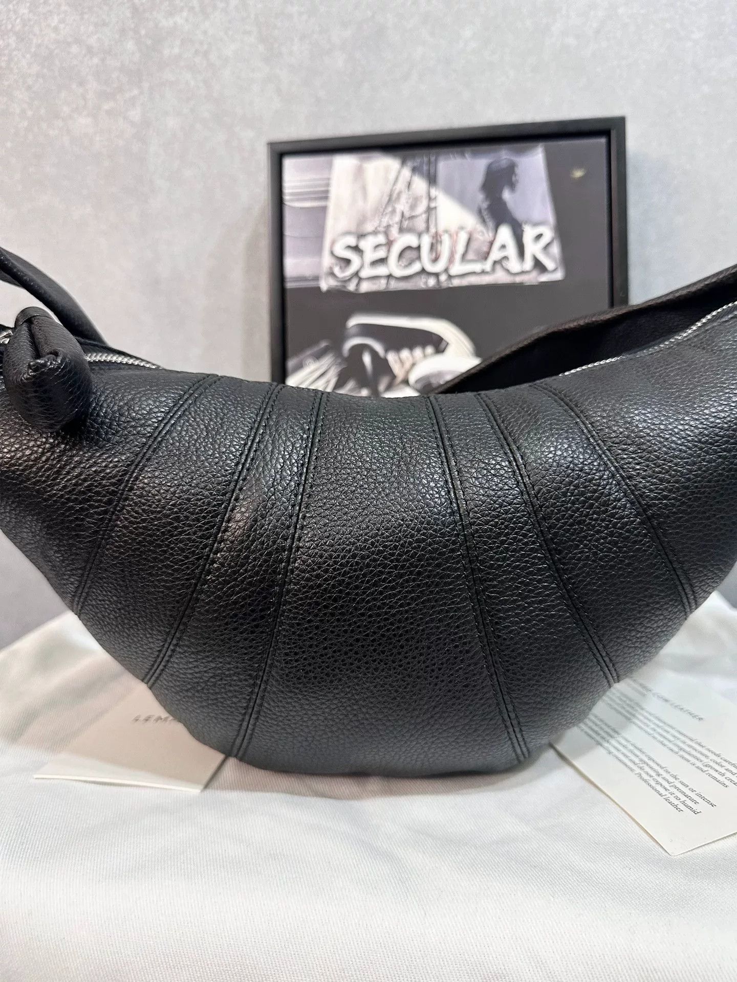 Lemaire Lemaire Black Small Croissant Bag Size ONE SIZE - 4 Thumbnail