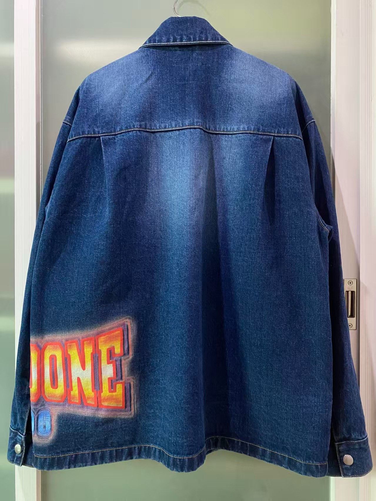 WE11DONE we11done Flame Spray Paint Denim Longsleeve Size US S / EU 44-46 / 1 - 2 Thumbnail