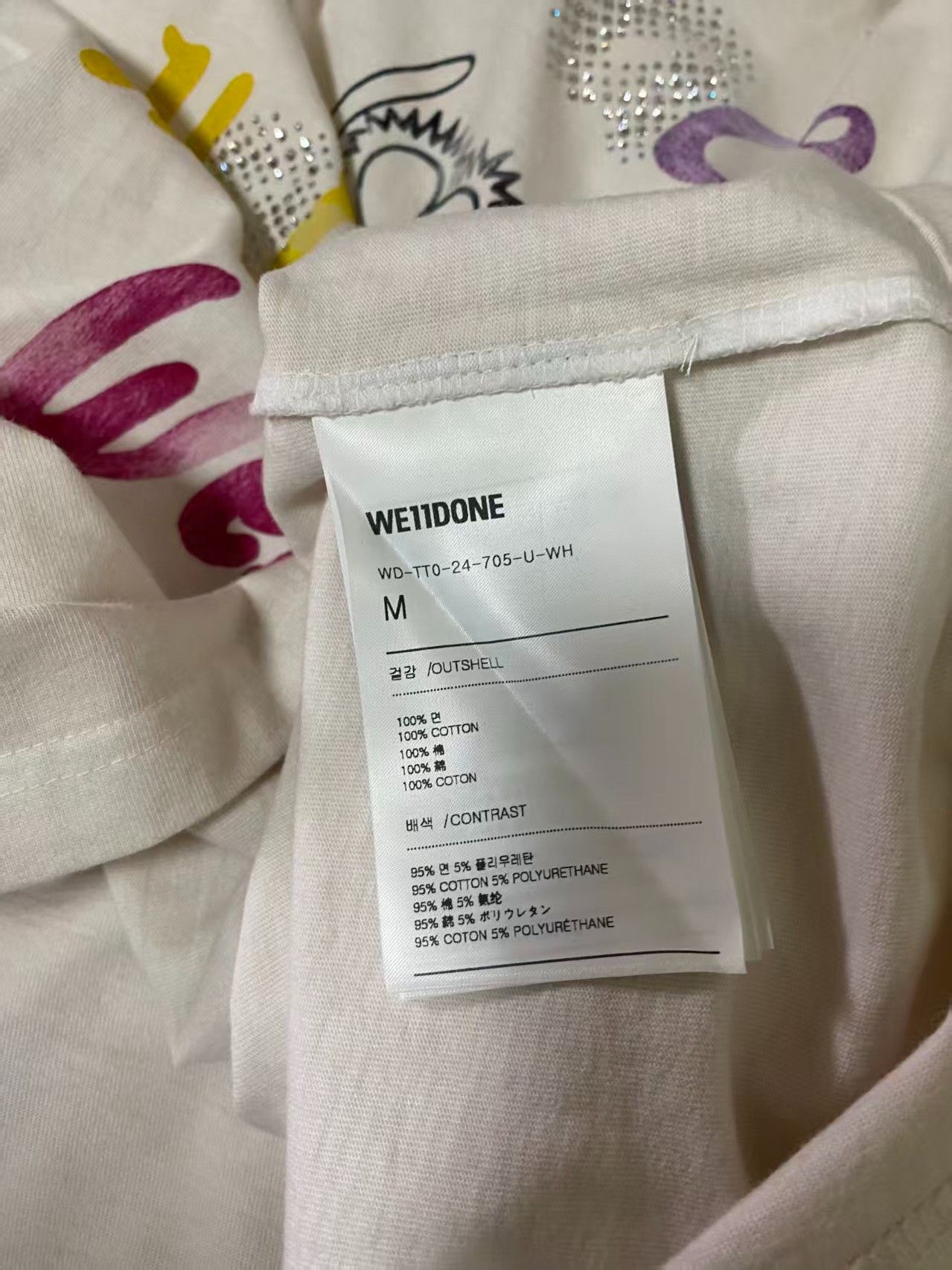 WE11DONE we11done Washed Distressed Letter Tee Size US M / EU 48-50 / 2 - 3 Thumbnail