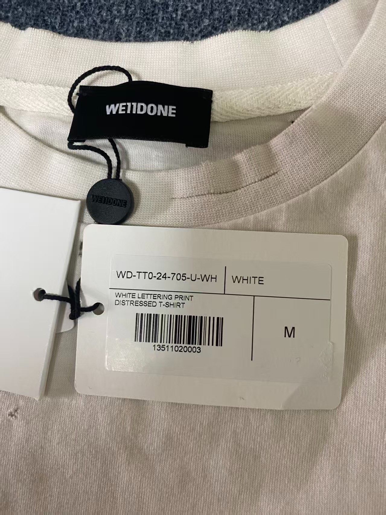 WE11DONE we11done Washed Distressed Letter Tee Size US M / EU 48-50 / 2 - 5 Thumbnail
