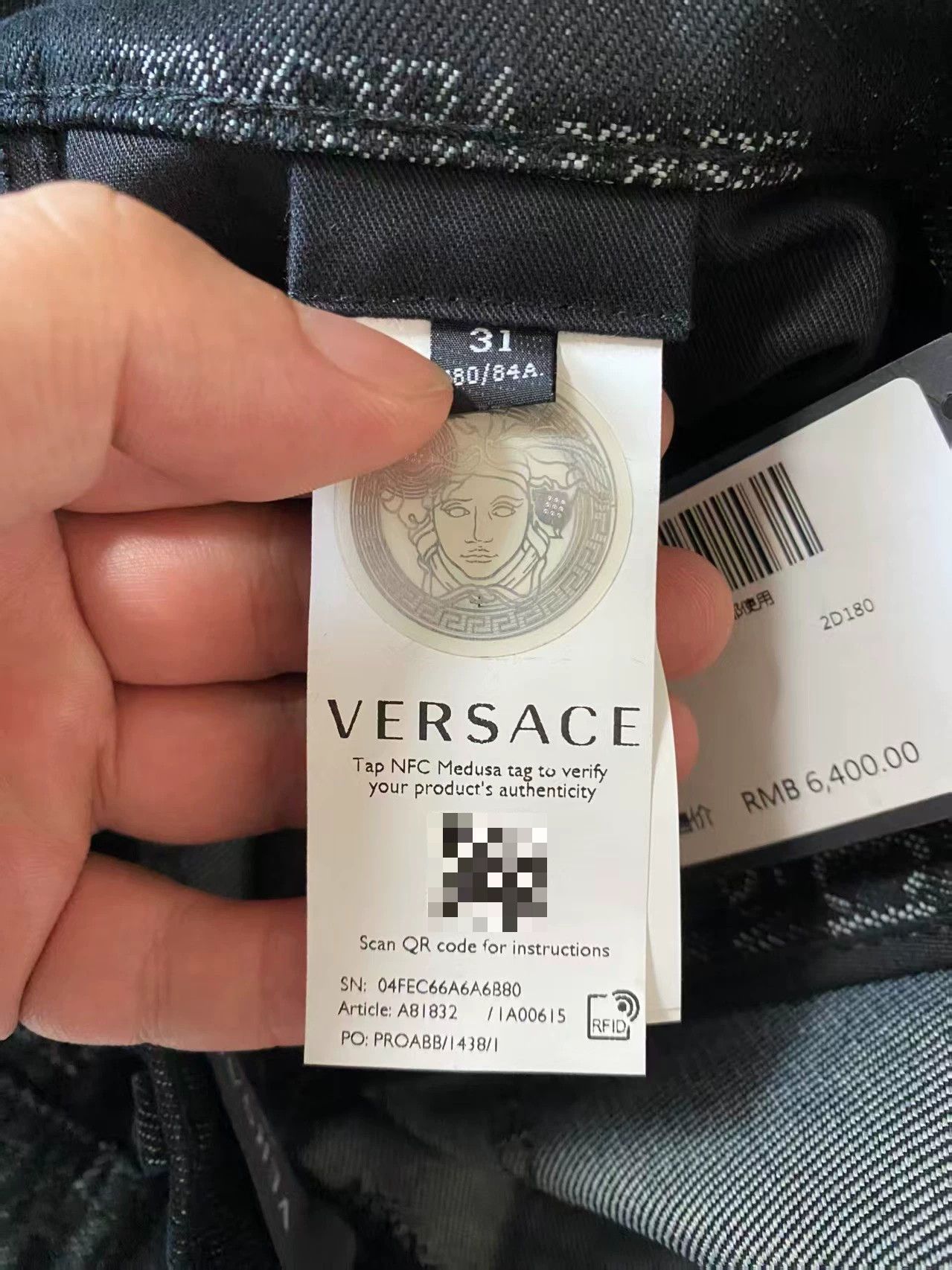 Versace Versace Washed Denim Pants Size US 31 - 5 Thumbnail