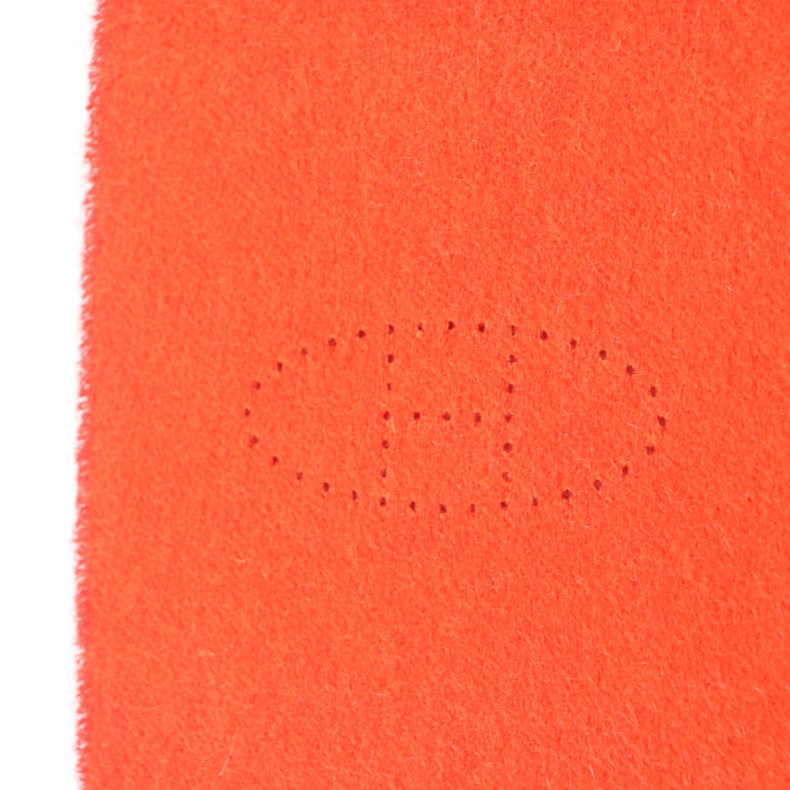 Hermes Hermes Hermes H-logo Perforated Fringe Cashmere Scarf Textile Scarf DUTY FREE for USA Size ONE SIZE - 7 Thumbnail