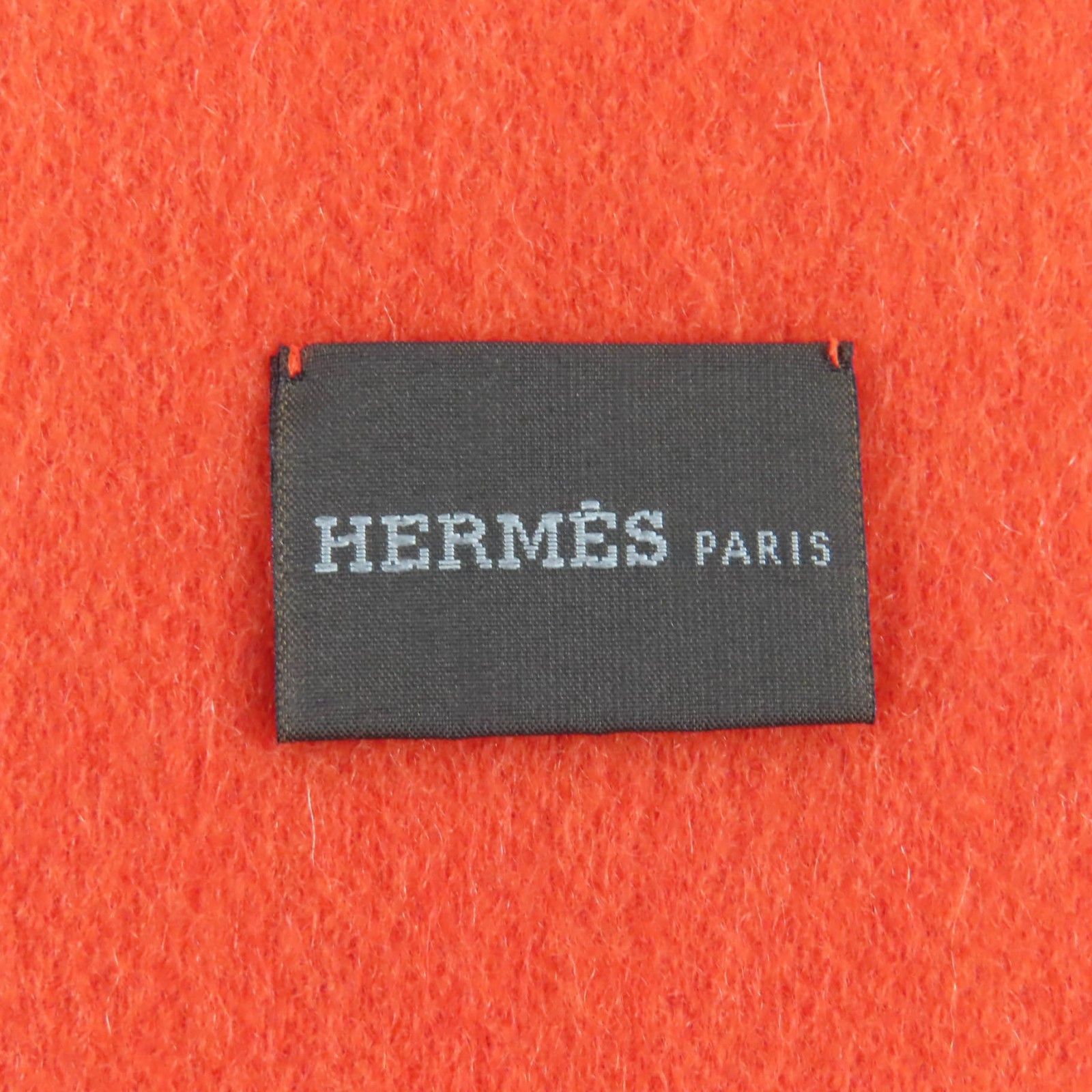 Hermes Hermes Hermes H-logo Perforated Fringe Cashmere Scarf Textile Scarf DUTY FREE for USA Size ONE SIZE - 8 Thumbnail