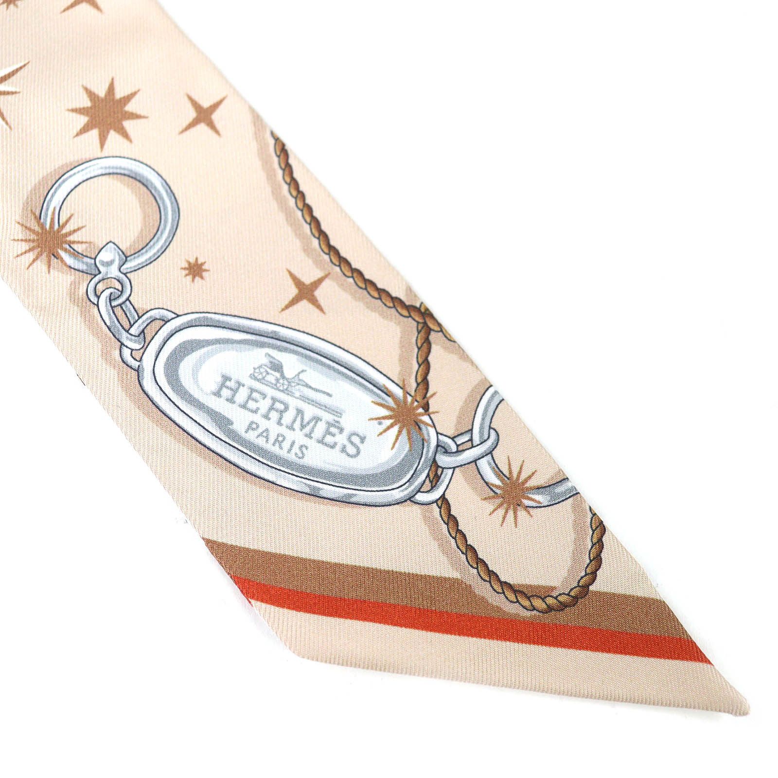 Hermes Hermes Hermès C'est la Fete Silk Twilly Textile Scarf DUTY FREE for USA Size ONE SIZE - 4 Thumbnail