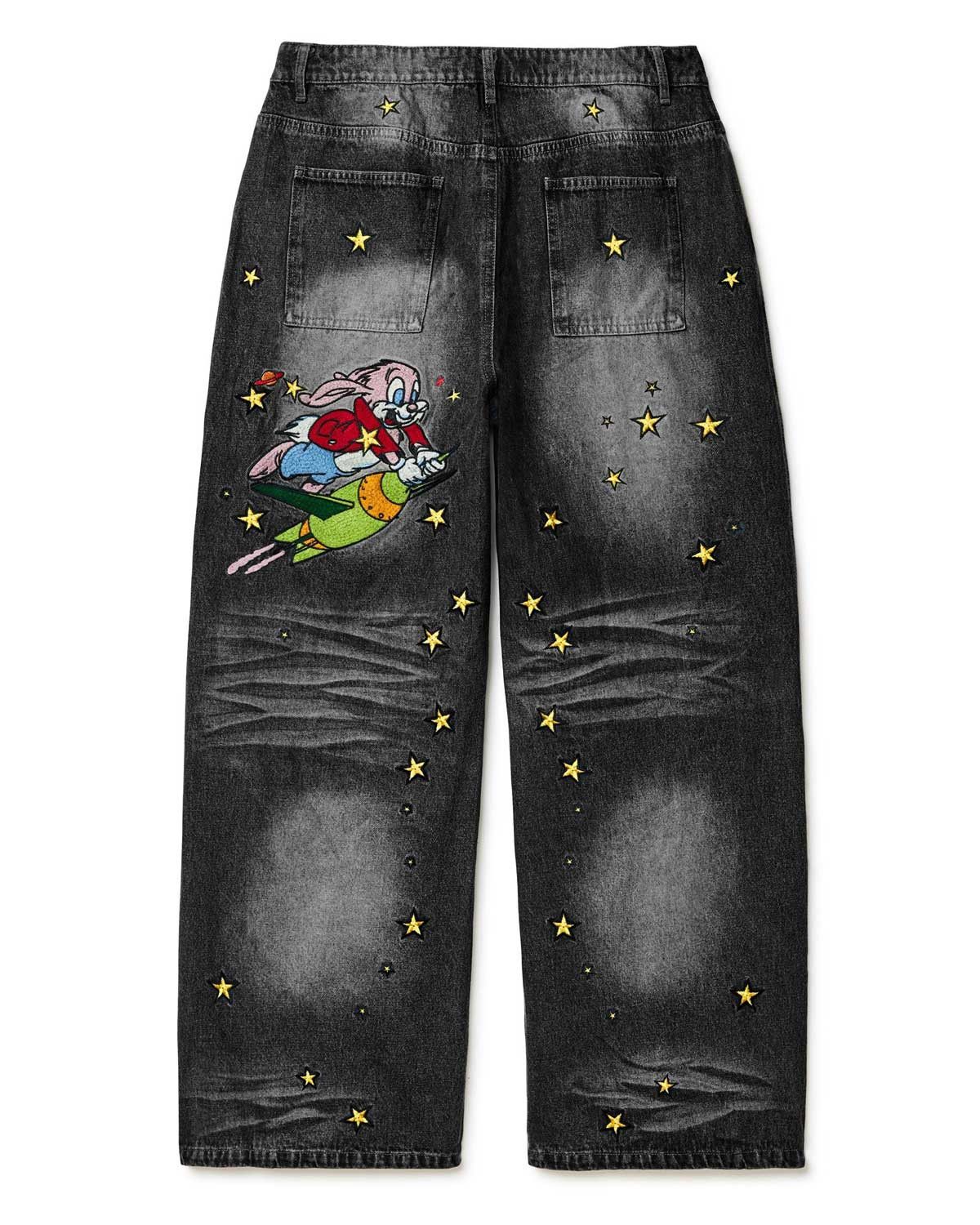 Vale Forever Cosmo Denim Pants Black Size US 36 / EU 52 - 2 Thumbnail