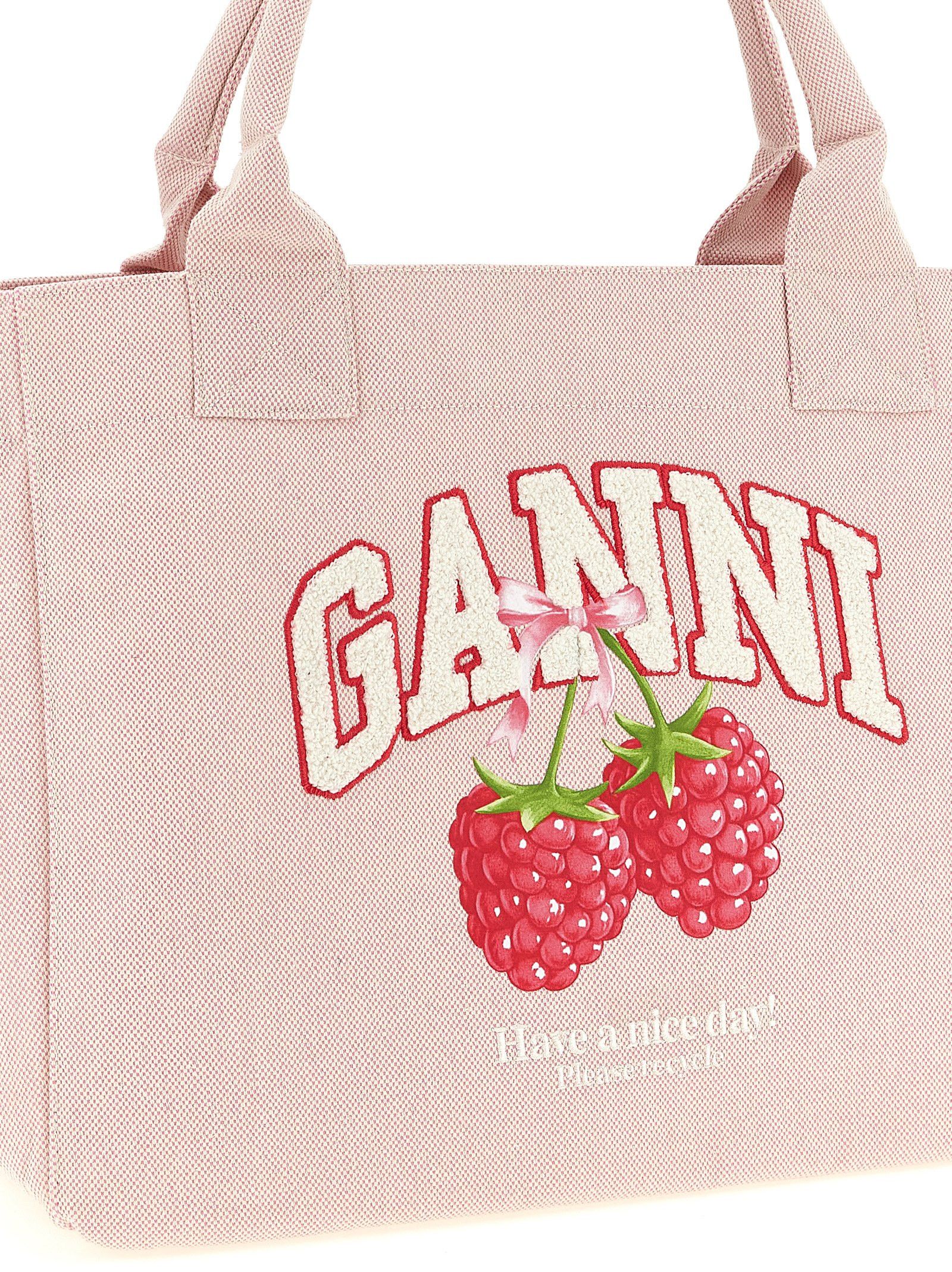 Ganni Medium 'Raspberry' Shopping Bag Size ONE SIZE - 3 Thumbnail