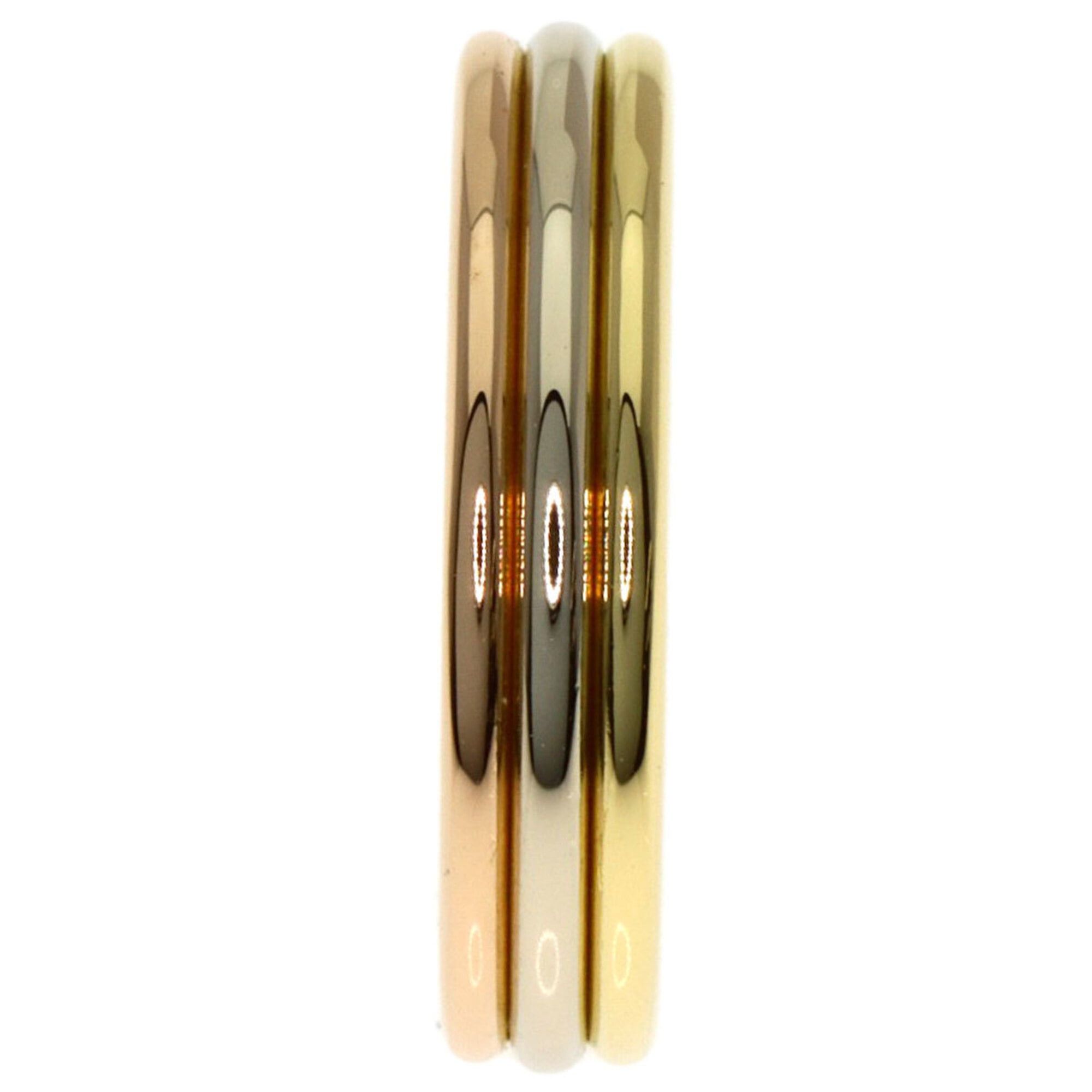 Cartier Cartier Three Gold #48 Ring, 18K Yellow Gold/18K White Pink Gold, Women's, CARTIER Size ONE SIZE - 3 Thumbnail