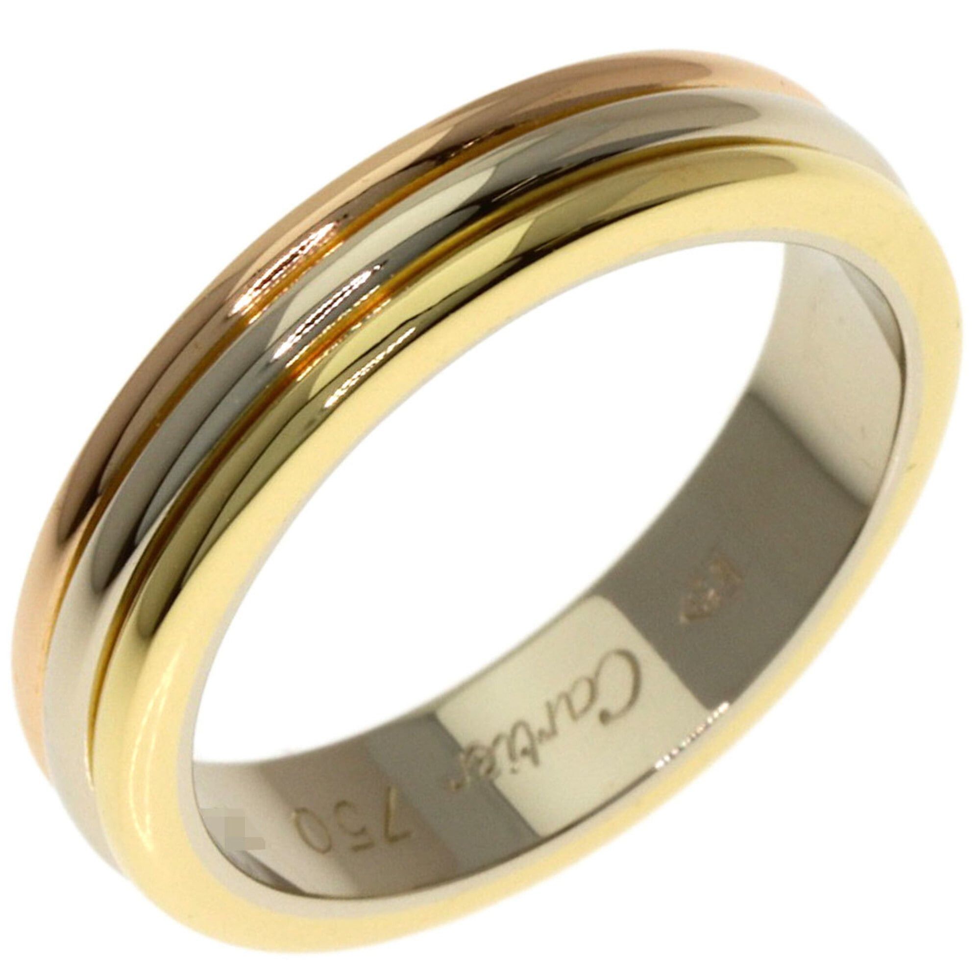 Cartier Cartier Three Gold #48 Ring, 18K Yellow Gold/18K White Pink Gold, Women's, CARTIER Size ONE SIZE - 2 Thumbnail