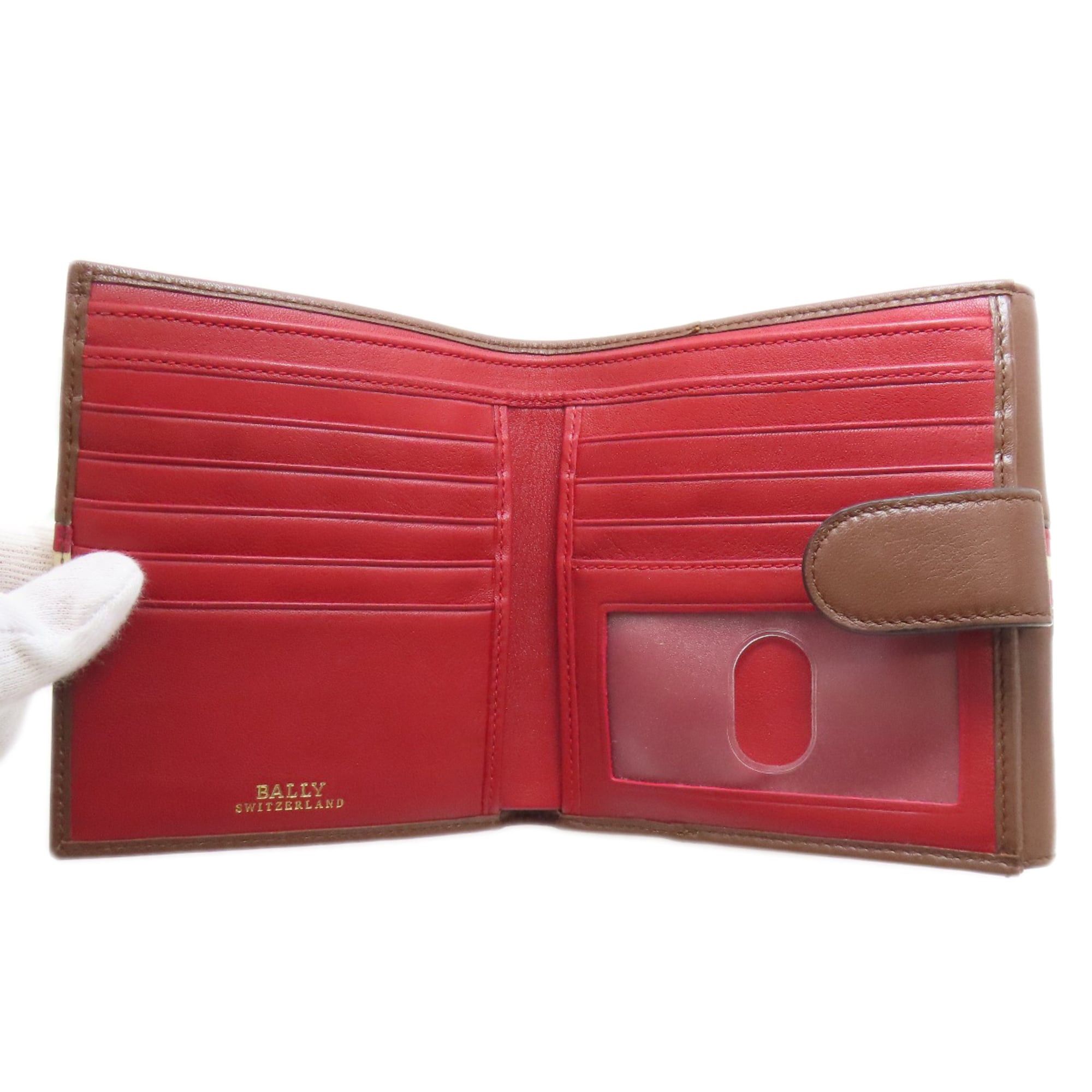 Bally Bally Stripe Bi-fold Wallet Leather Women's BALLY Size ONE SIZE - 4 Thumbnail
