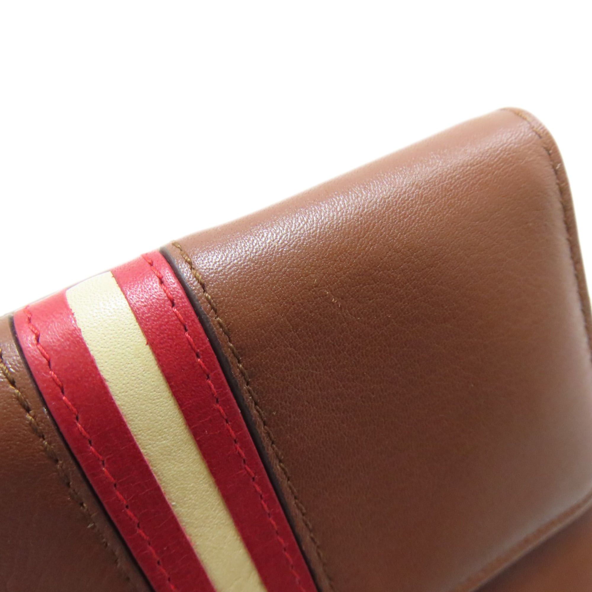 Bally Bally Stripe Bi-fold Wallet Leather Women's BALLY Size ONE SIZE - 18 Thumbnail