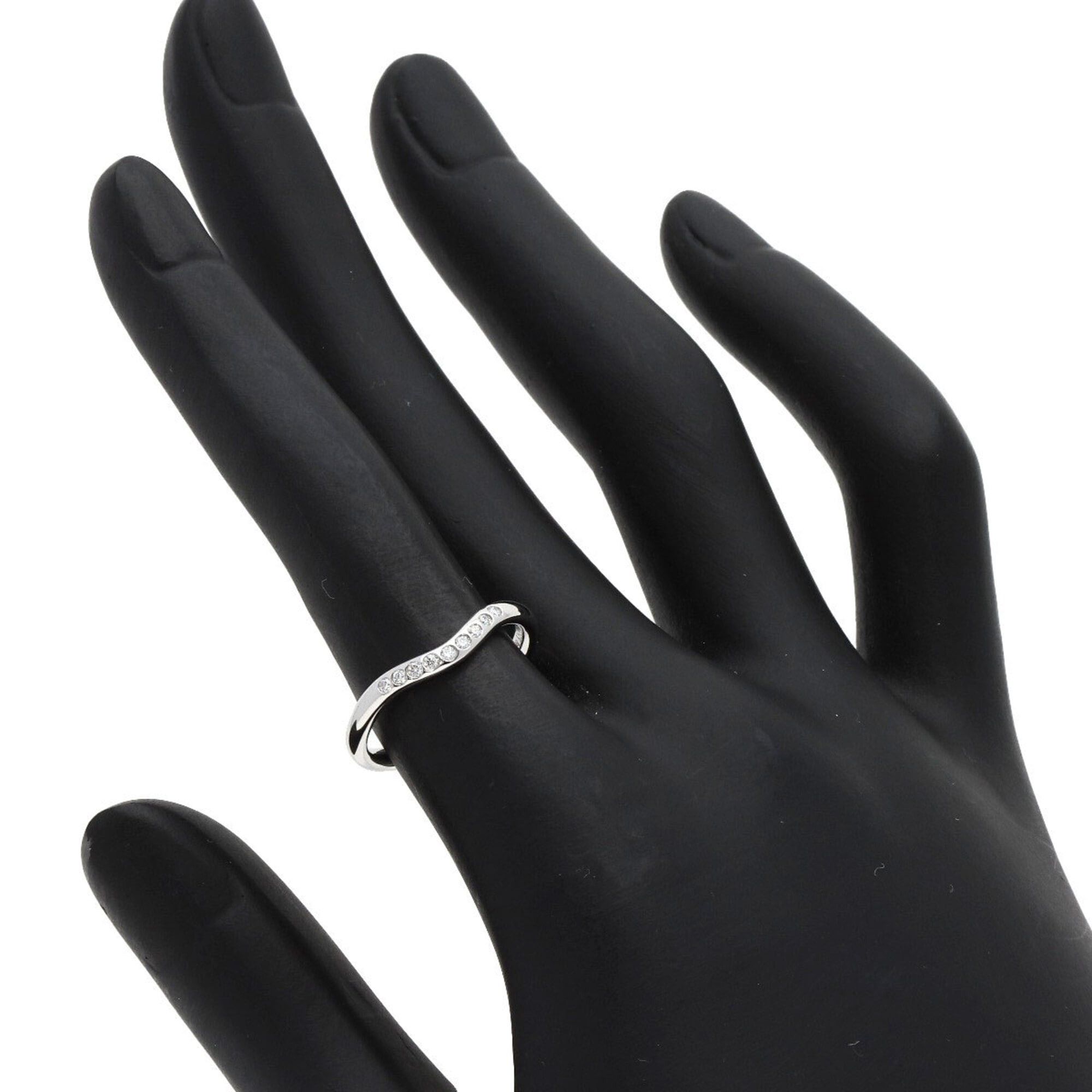 Tiffany & Co. Tiffany & Co. Curved Band Diamond Ring, Platinum PT950, Women's. Size ONE SIZE - 6 Thumbnail