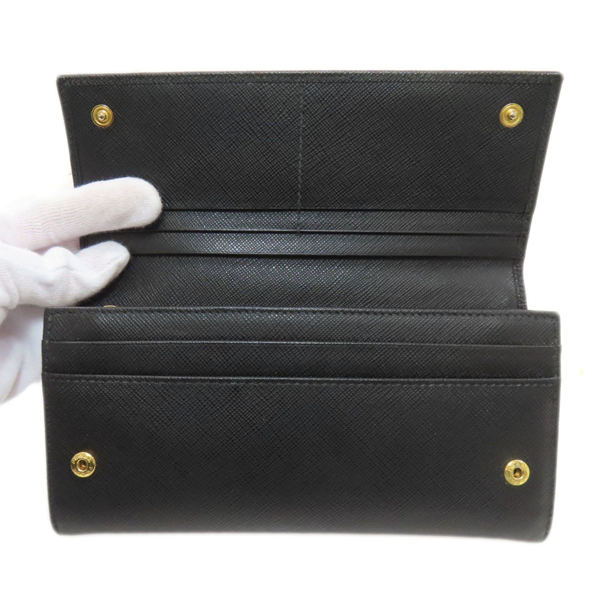 Prada Prada Saffiano Leather Long Wallet for Women PRADA Size ONE SIZE - 4 Thumbnail