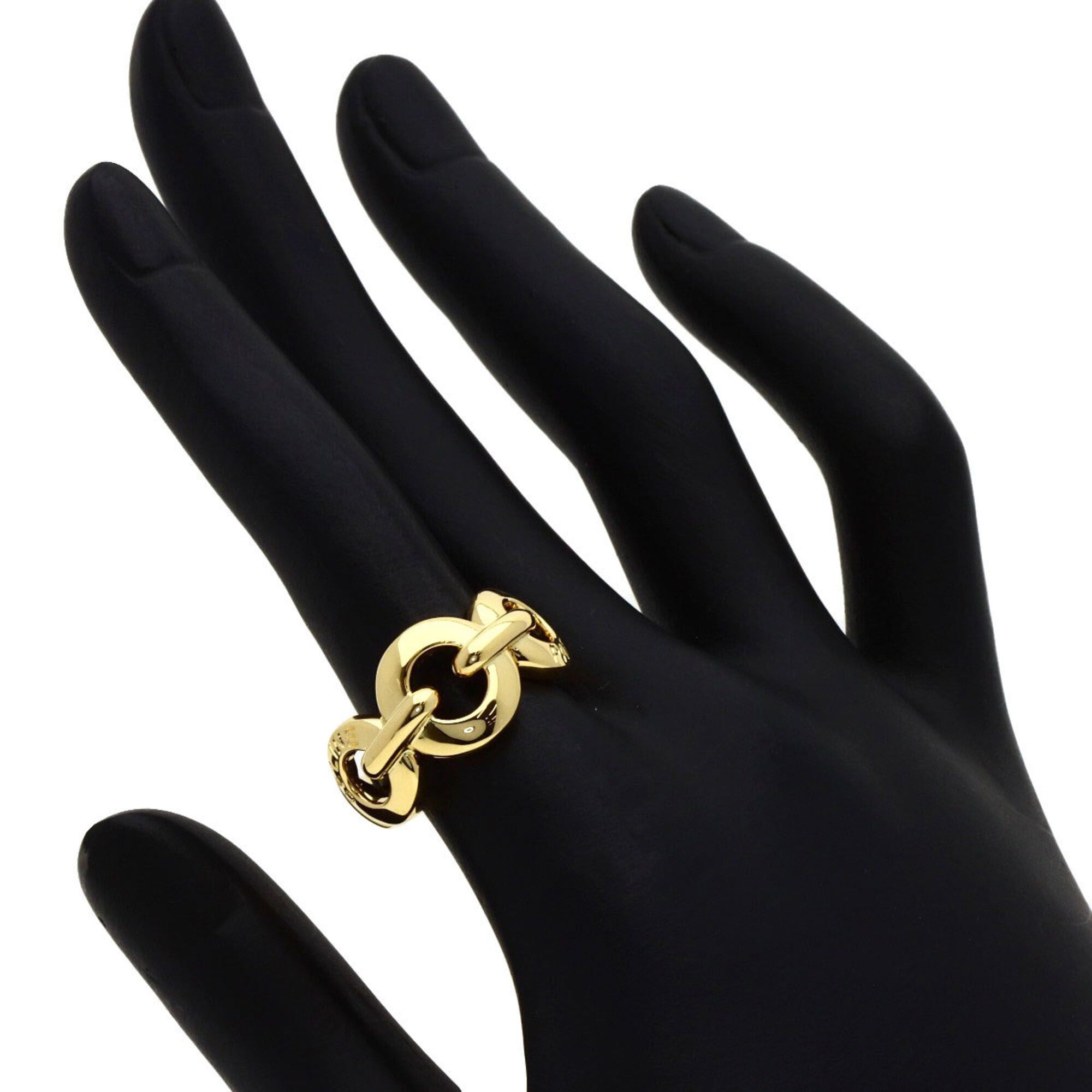 Celine Celine Circle Logo Ring, 18K Yellow Gold, Women's Size ONE SIZE - 7 Thumbnail