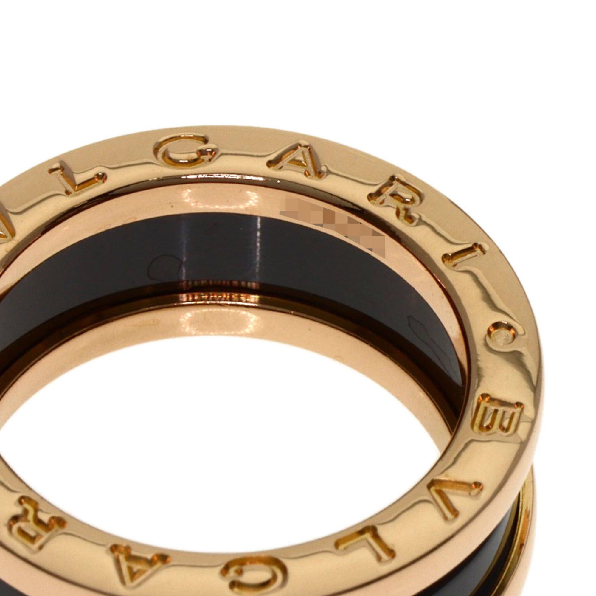 Bvlgari BVLGARI B-zero1 2-band Black Ceramic Ring #51 18K Pink Gold Women's Size ONE SIZE - 5 Thumbnail