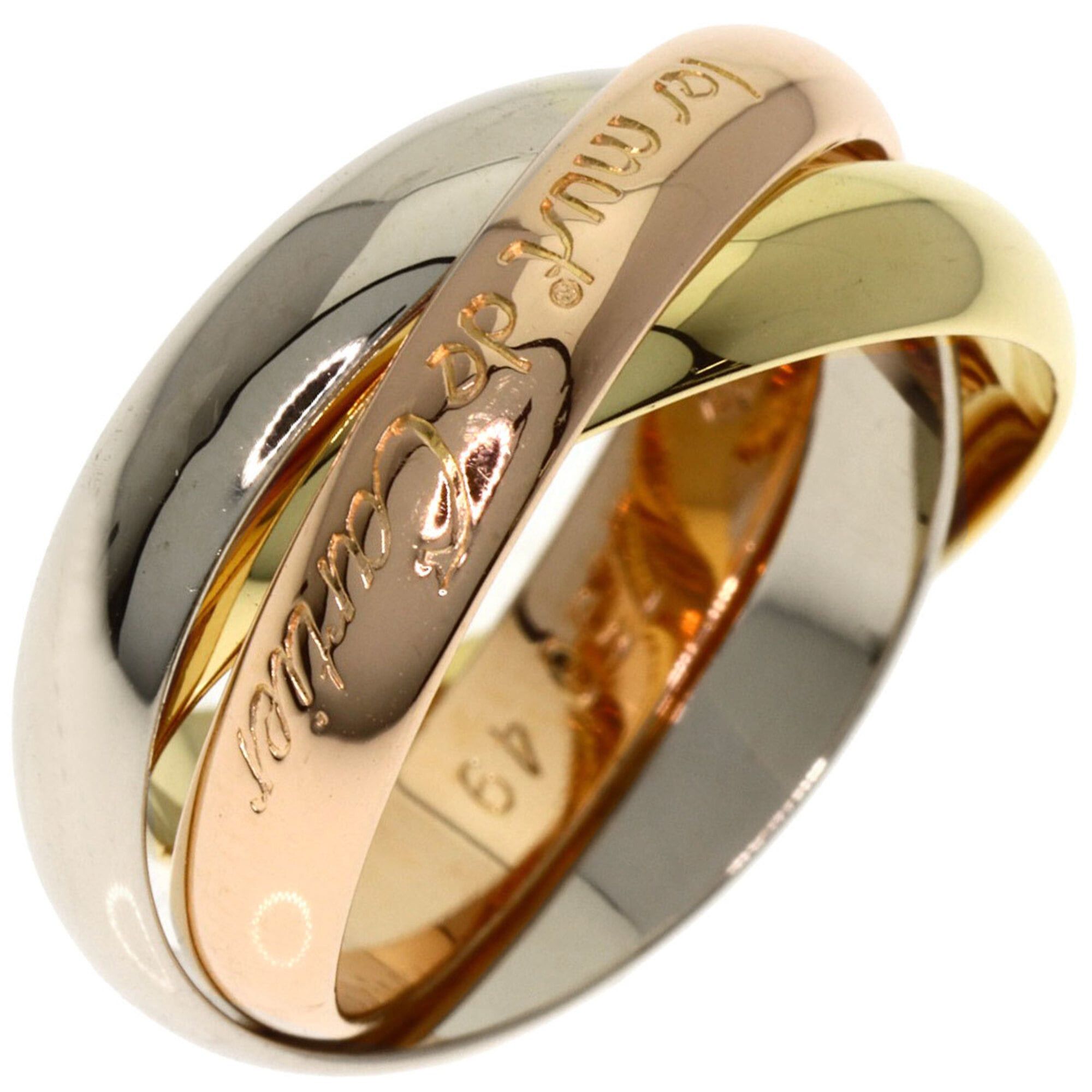 Cartier Cartier Trinity #49 Ring, 18K Yellow Gold/18K White Pink Gold, Women's, CARTIER Size ONE SIZE - 2 Thumbnail
