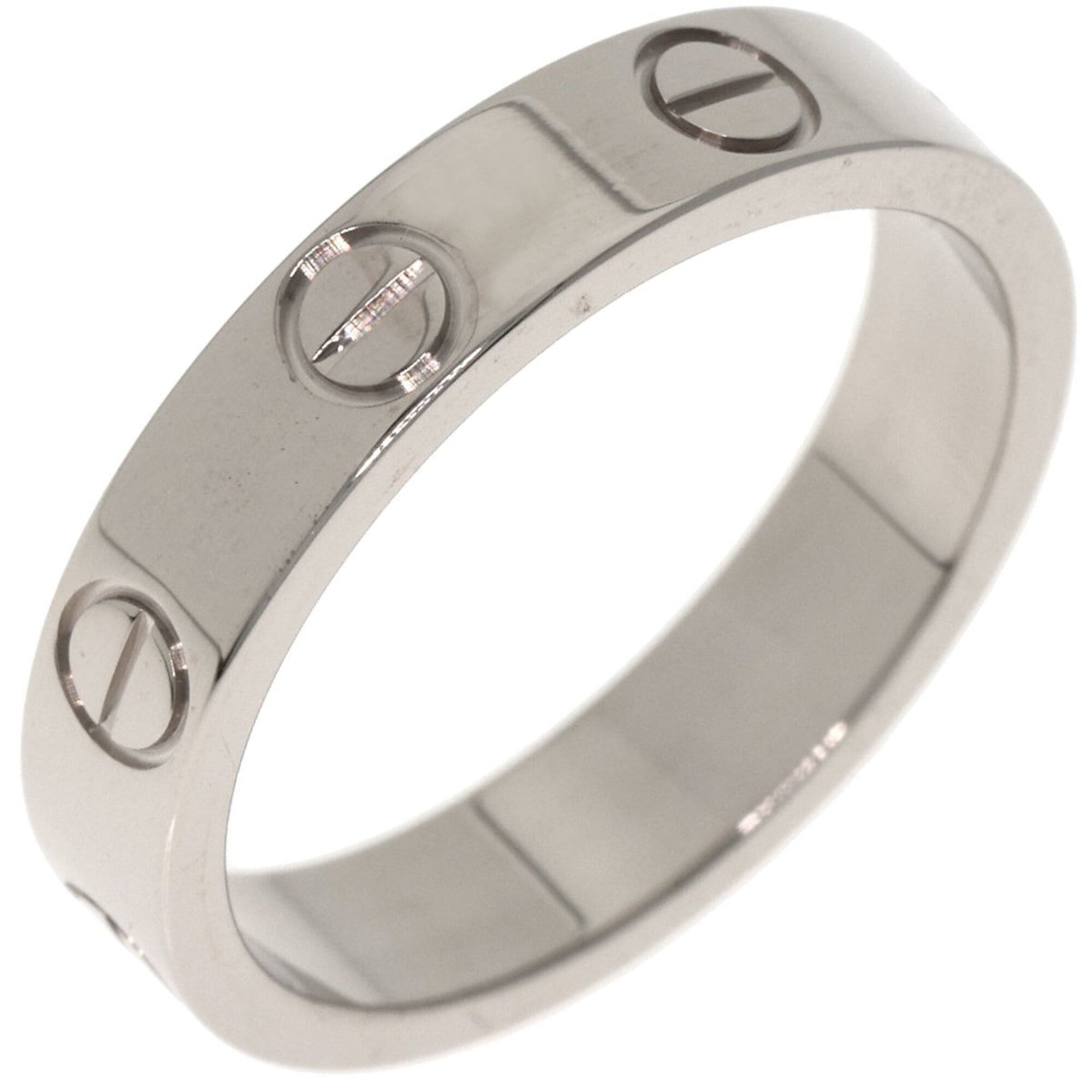Cartier Cartier Mini Love Ring #47, 18K White Gold, Women's Ring, CARTIER Size ONE SIZE - 2 Thumbnail