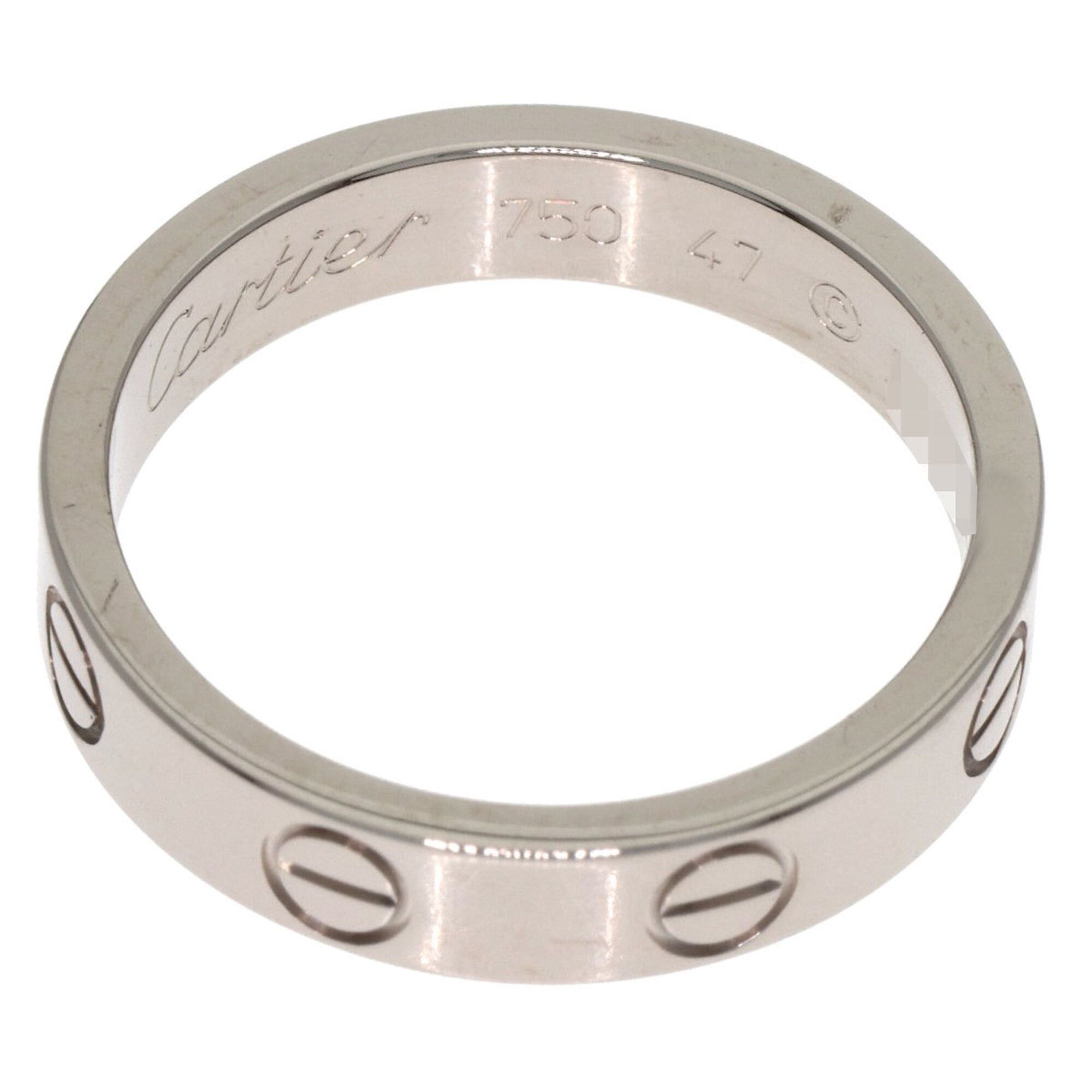Cartier Cartier Mini Love Ring #47, 18K White Gold, Women's Ring, CARTIER Size ONE SIZE - 4 Thumbnail