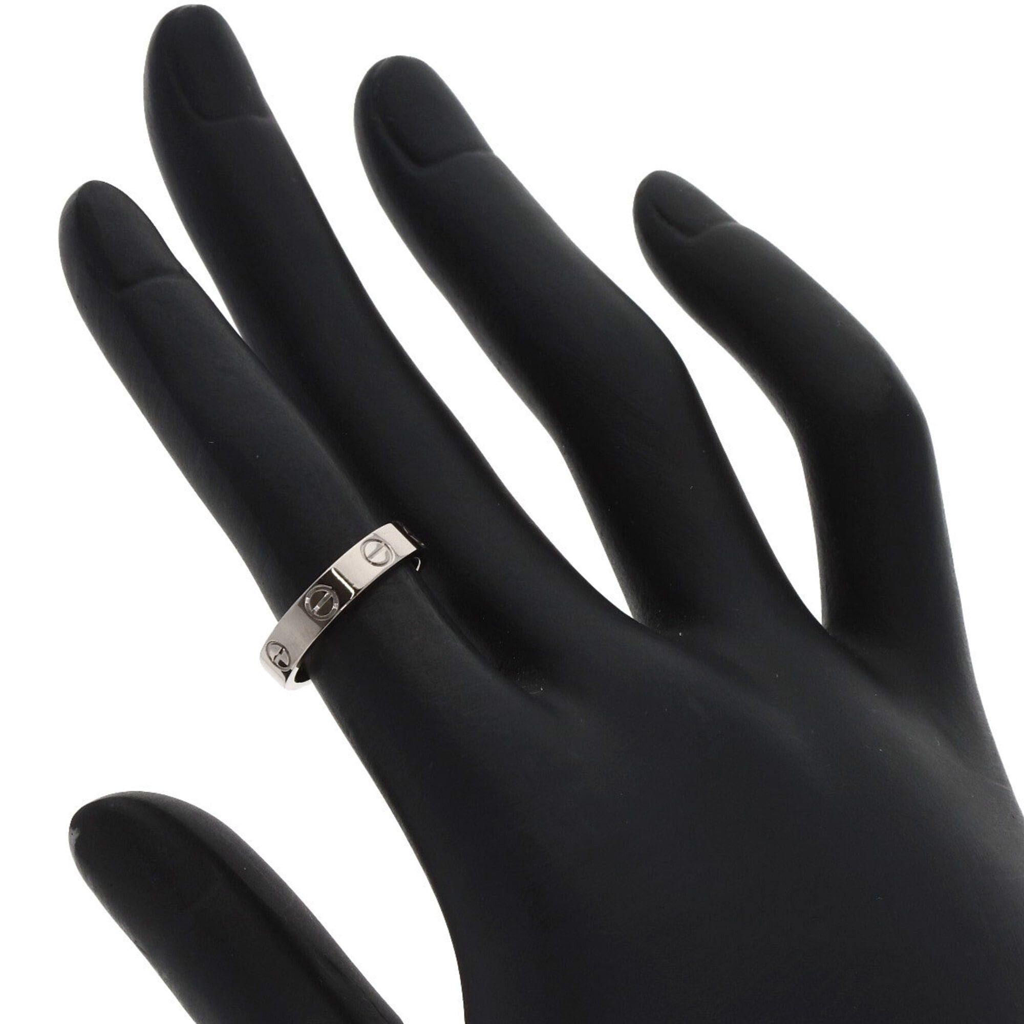 Cartier Cartier Mini Love Ring #47, 18K White Gold, Women's Ring, CARTIER Size ONE SIZE - 5 Thumbnail