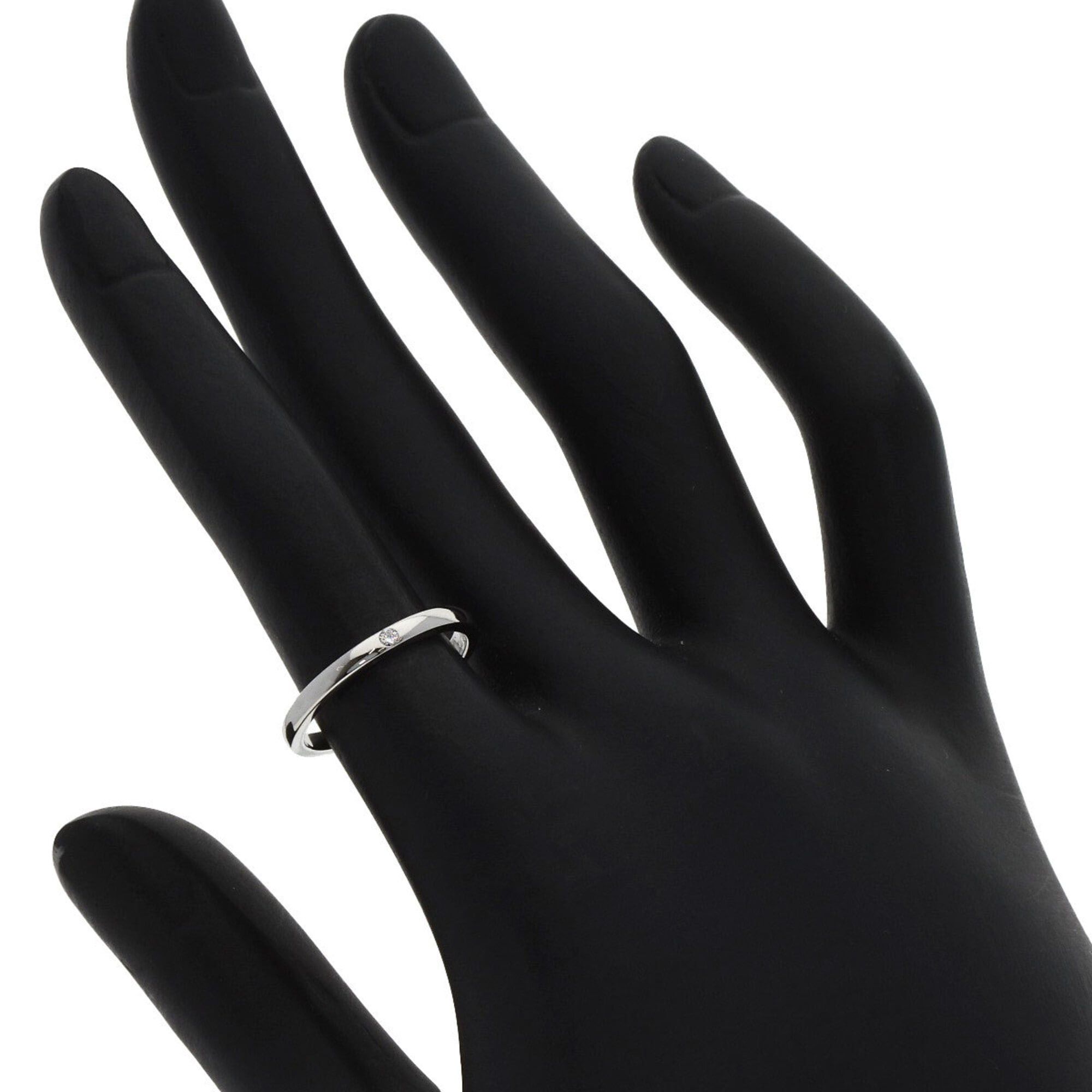 Cartier Cartier Wedding 1P Diamond Ring Platinum PT950 Women's CARTIER Size ONE SIZE - 6 Thumbnail