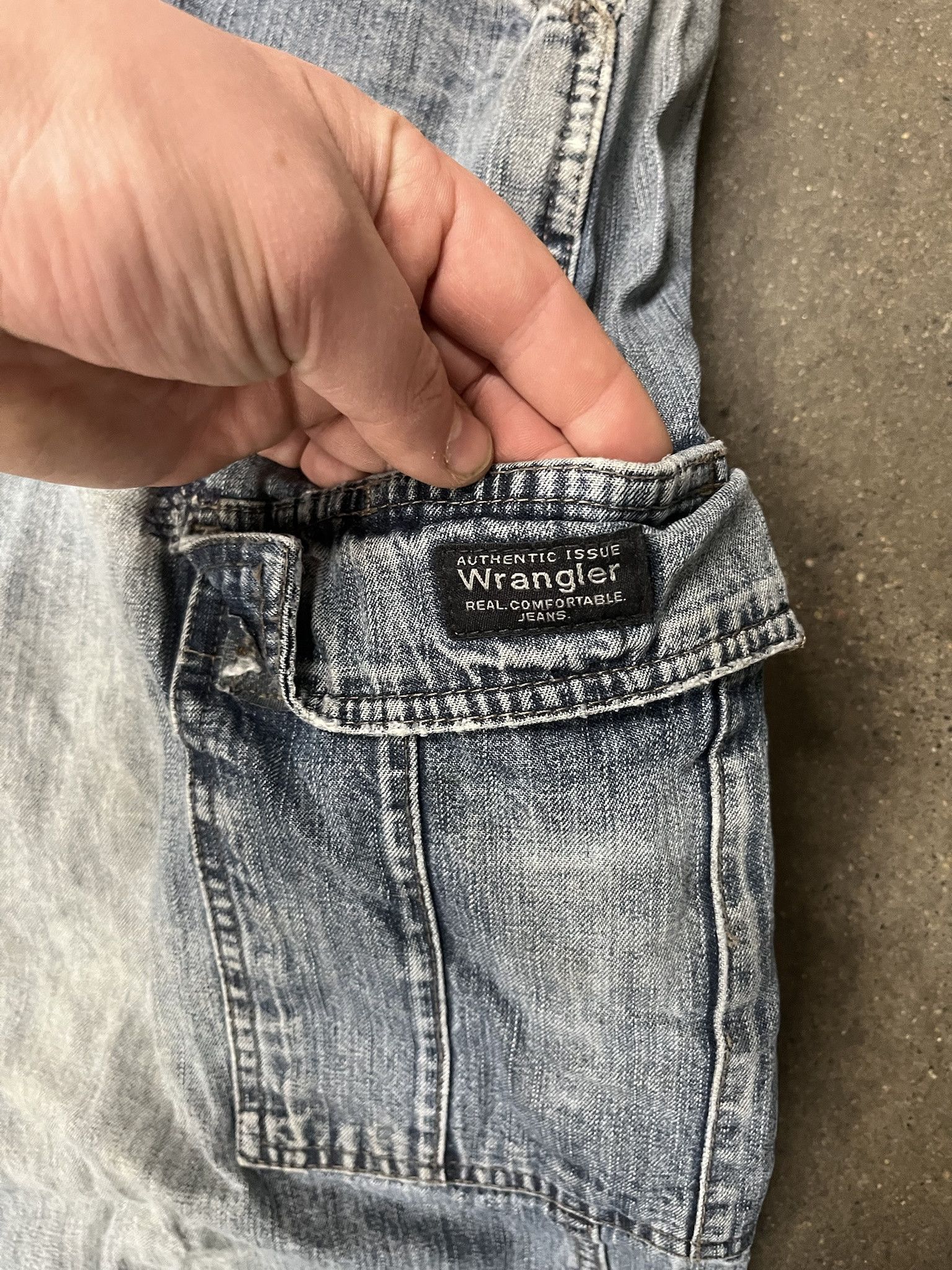 Vintage × Wrangler Vitnage 2000s Wrangler Baggy Cargo Denim Jeans Size 44 Size US 42 / EU 58 - 2 Thumbnail
