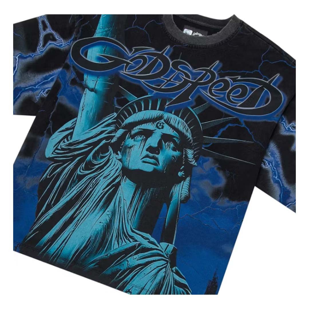 Godspeed Voltage Black Blue Tee Size US XS / EU 42 / 0 - 2 Thumbnail