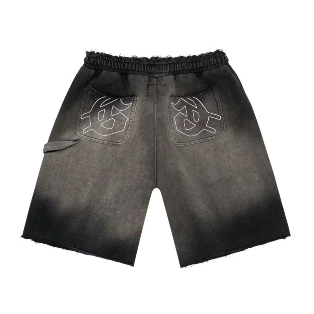 Godspeed Carpenter Distressed Shorts Black Sun Fade Size US 28 / EU 44 - 2 Thumbnail