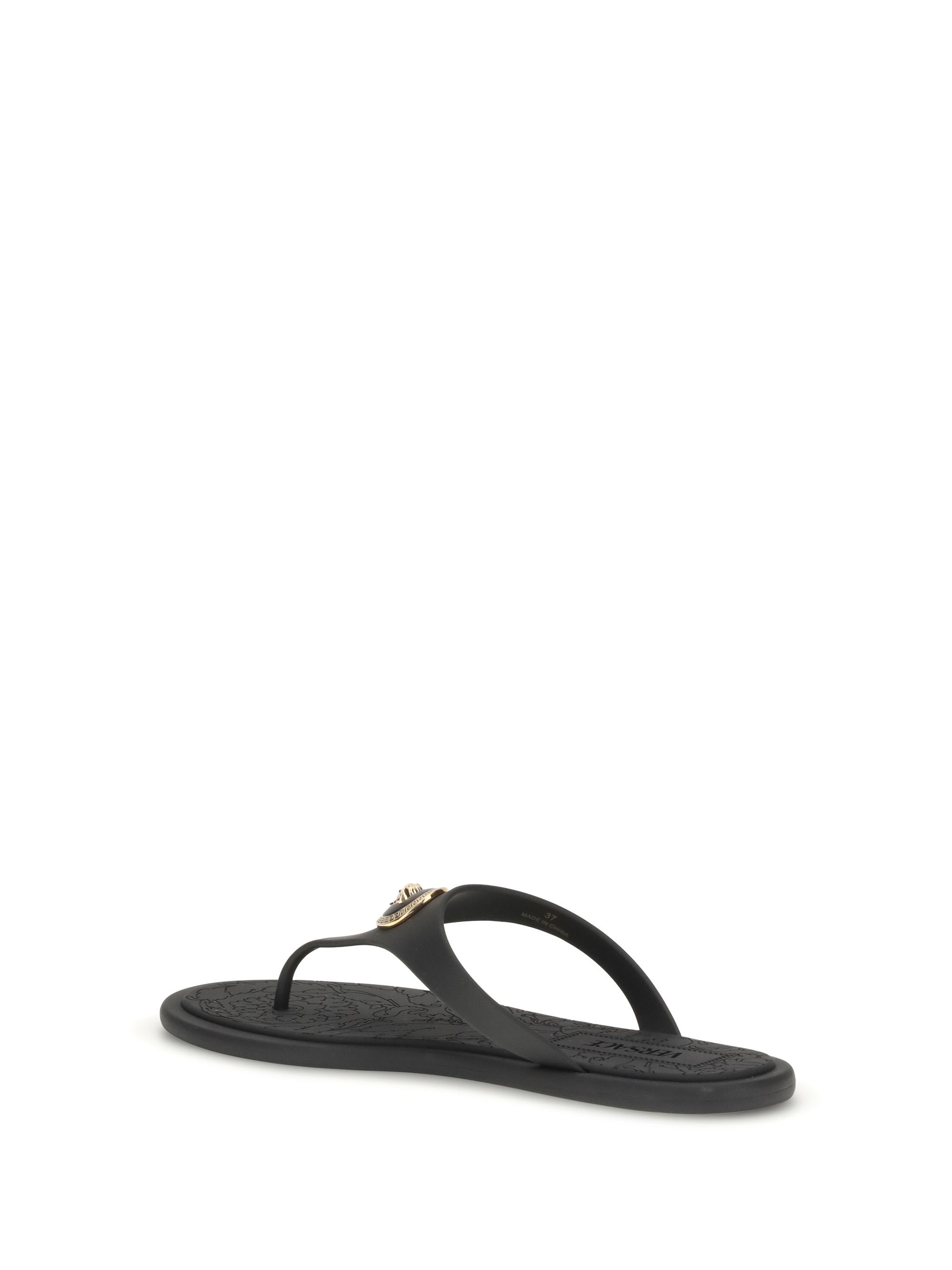 Versace Rubber Thong Sandals Size US 8 / IT 38 - 3 Thumbnail