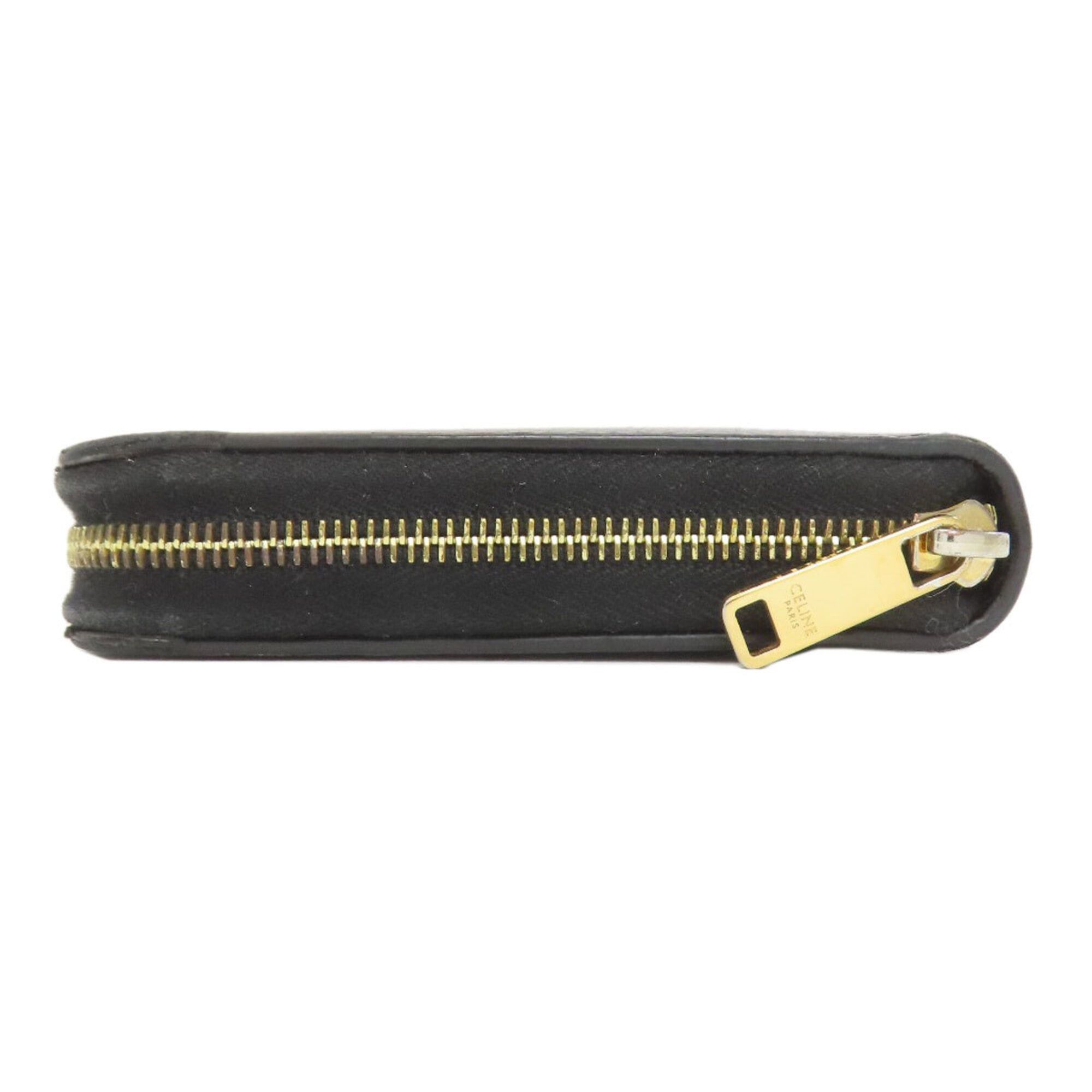 Celine Celine Round Zip Long Wallet Leather Women's CELINE Size ONE SIZE - 3 Thumbnail