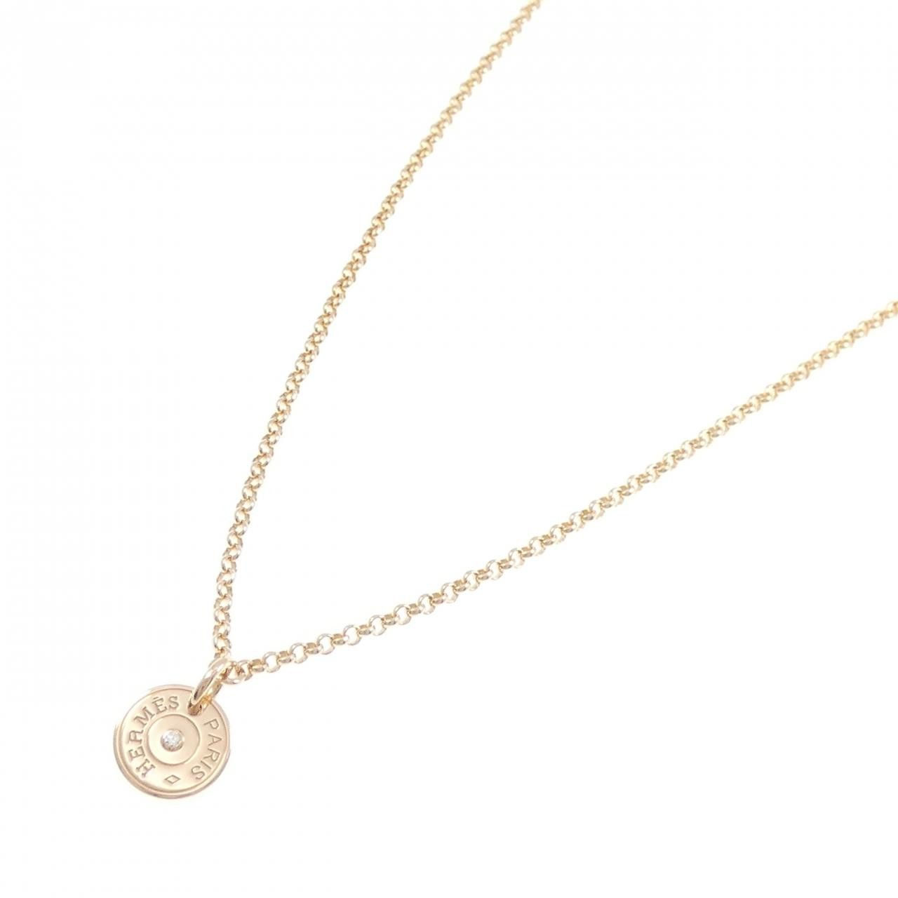 Hermes Hermes Hermes Ex-Libris 750 Pink Gold Diamond Necklace Precious Metal Necklace DUTY FREE for USA Size ONE SIZE - 2 Thumbnail