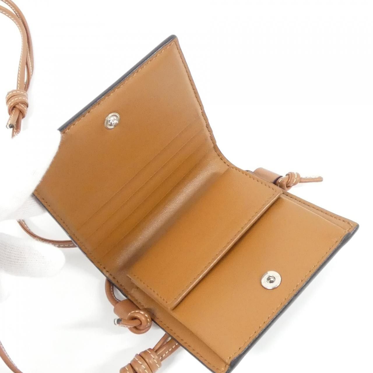 Celine Celine Celine Triomphe Canvas Calf Shoulder Wallet Leather Short Wallet 10L252EV2 DUTY FREE for USA Size ONE SIZE - 6 Thumbnail