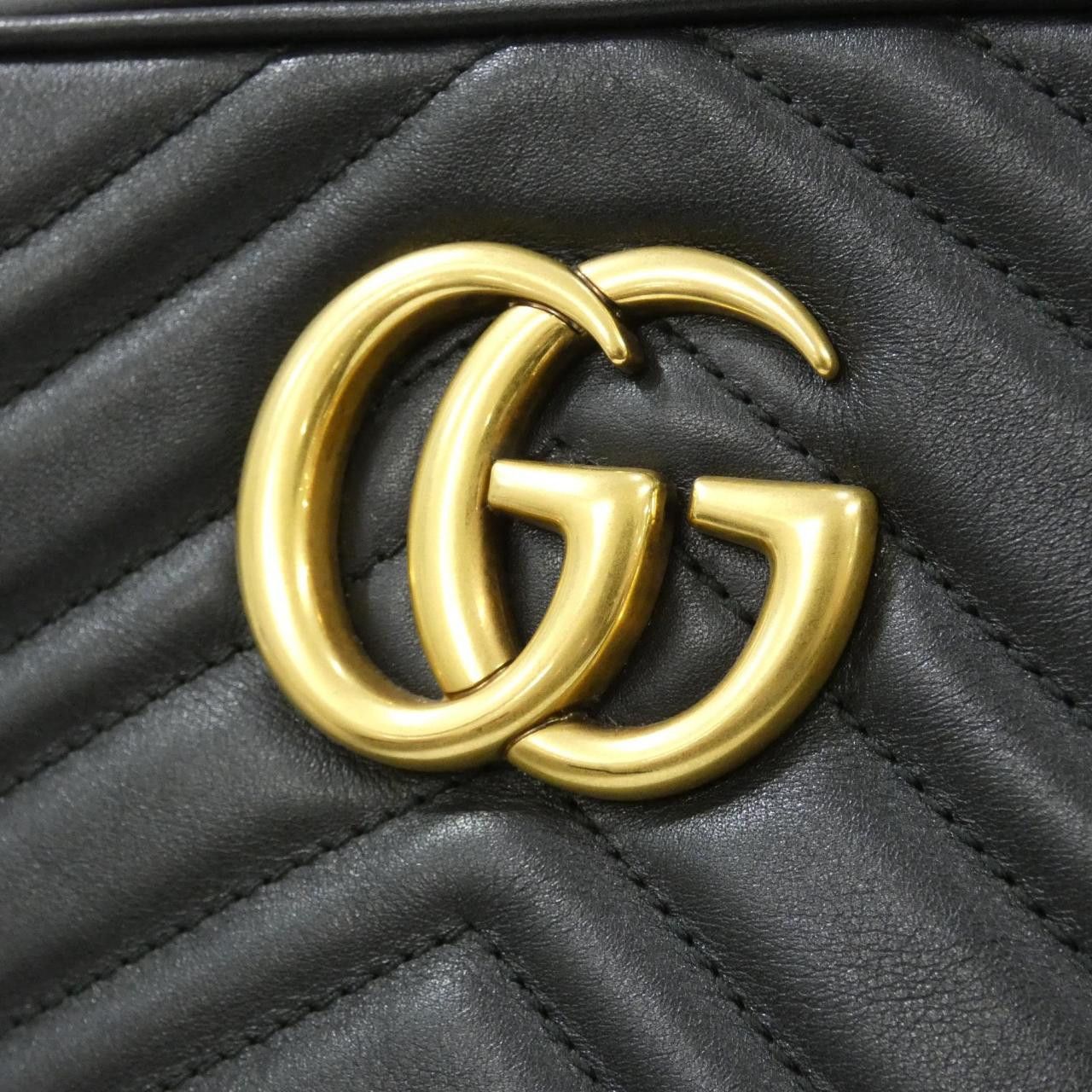 Gucci Gucci Gucci GG Marmont Quilted Chevron Leather Shoulder Bag Leather Shoulder Bag 447632DTD1T DUTY FREE for USA Size ONE SIZE - 4 Thumbnail