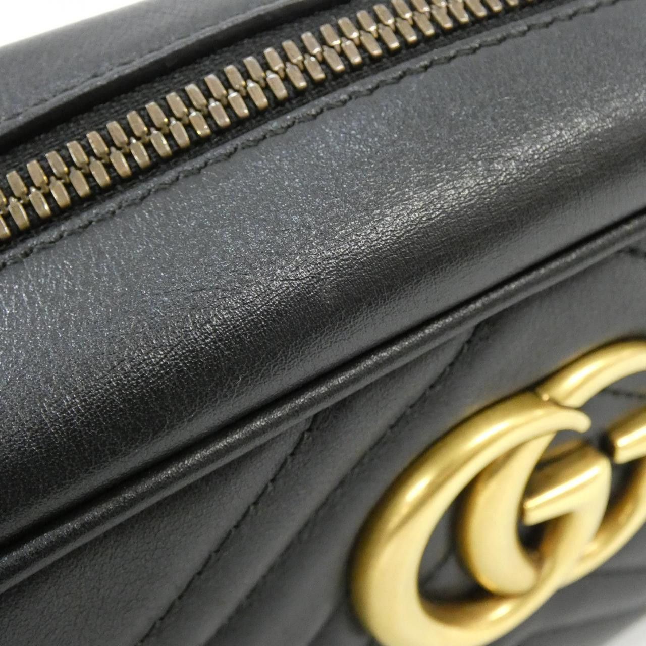 Gucci Gucci Gucci GG Marmont Quilted Chevron Leather Shoulder Bag Leather Shoulder Bag 447632DTD1T DUTY FREE for USA Size ONE SIZE - 5 Thumbnail