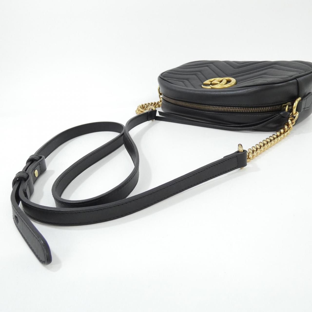 Gucci Gucci Gucci GG Marmont Quilted Chevron Leather Shoulder Bag Leather Shoulder Bag 447632DTD1T DUTY FREE for USA Size ONE SIZE - 8 Thumbnail