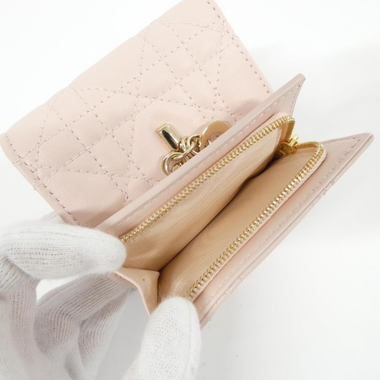Dior Dior Christian Dior My Dior Hibiscus Lambskin Wallet Leather Short Wallet S6023ONMJ DUTY FREE for USA Size ONE SIZE - 5 Thumbnail