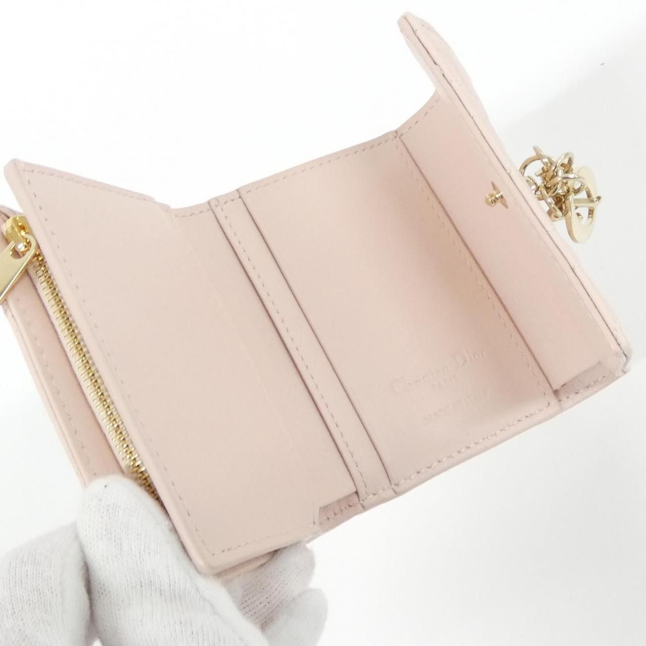 Dior Dior Christian Dior My Dior Hibiscus Lambskin Wallet Leather Short Wallet S6023ONMJ DUTY FREE for USA Size ONE SIZE - 4 Thumbnail