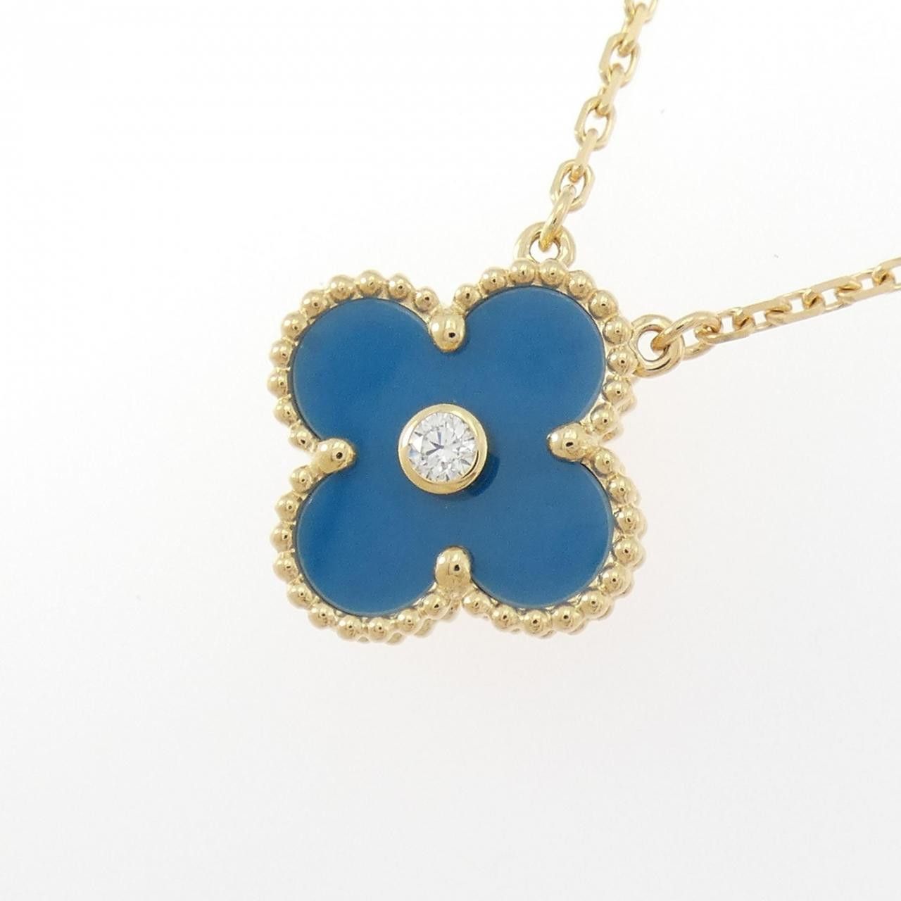 Van Cleef & Arpels Van Cleef & Arpels Van Cleef & Arpels Vintage Alhambra 750 Yellow Gold Diamond Necklace Limited Precious Metal Necklace DUTY FREE for USA Size ONE SIZE - 3 Thumbnail