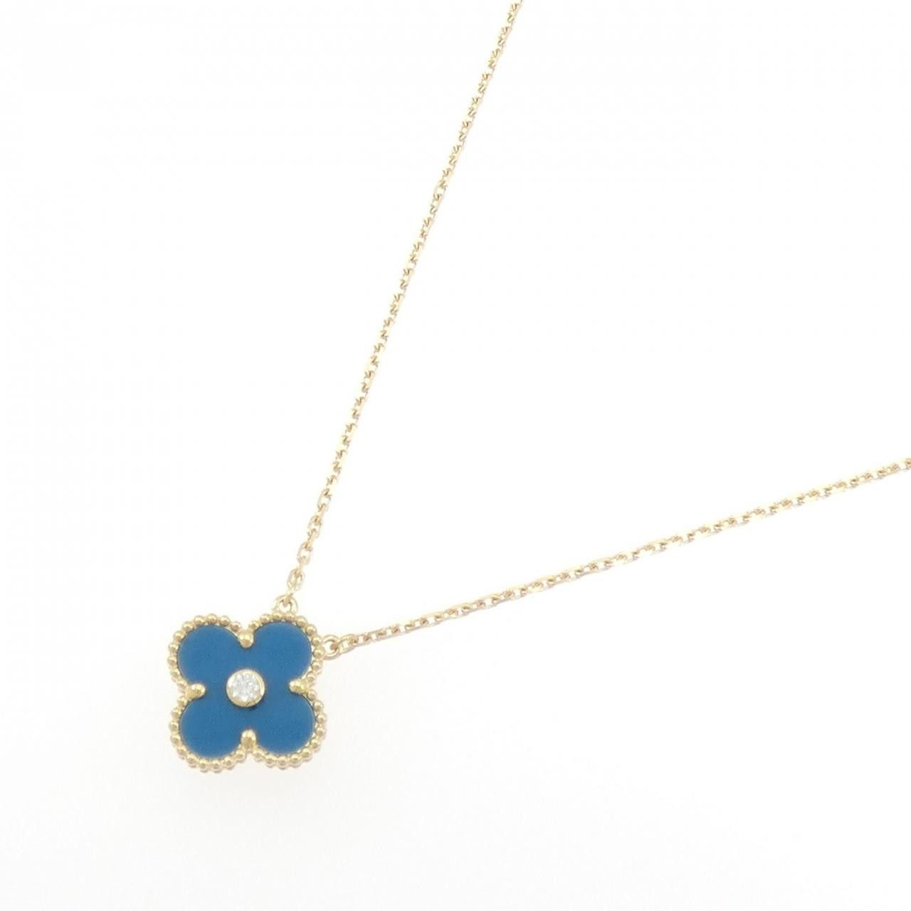 Van Cleef & Arpels Van Cleef & Arpels Van Cleef & Arpels Vintage Alhambra 750 Yellow Gold Diamond Necklace Limited Precious Metal Necklace DUTY FREE for USA Size ONE SIZE - 2 Thumbnail