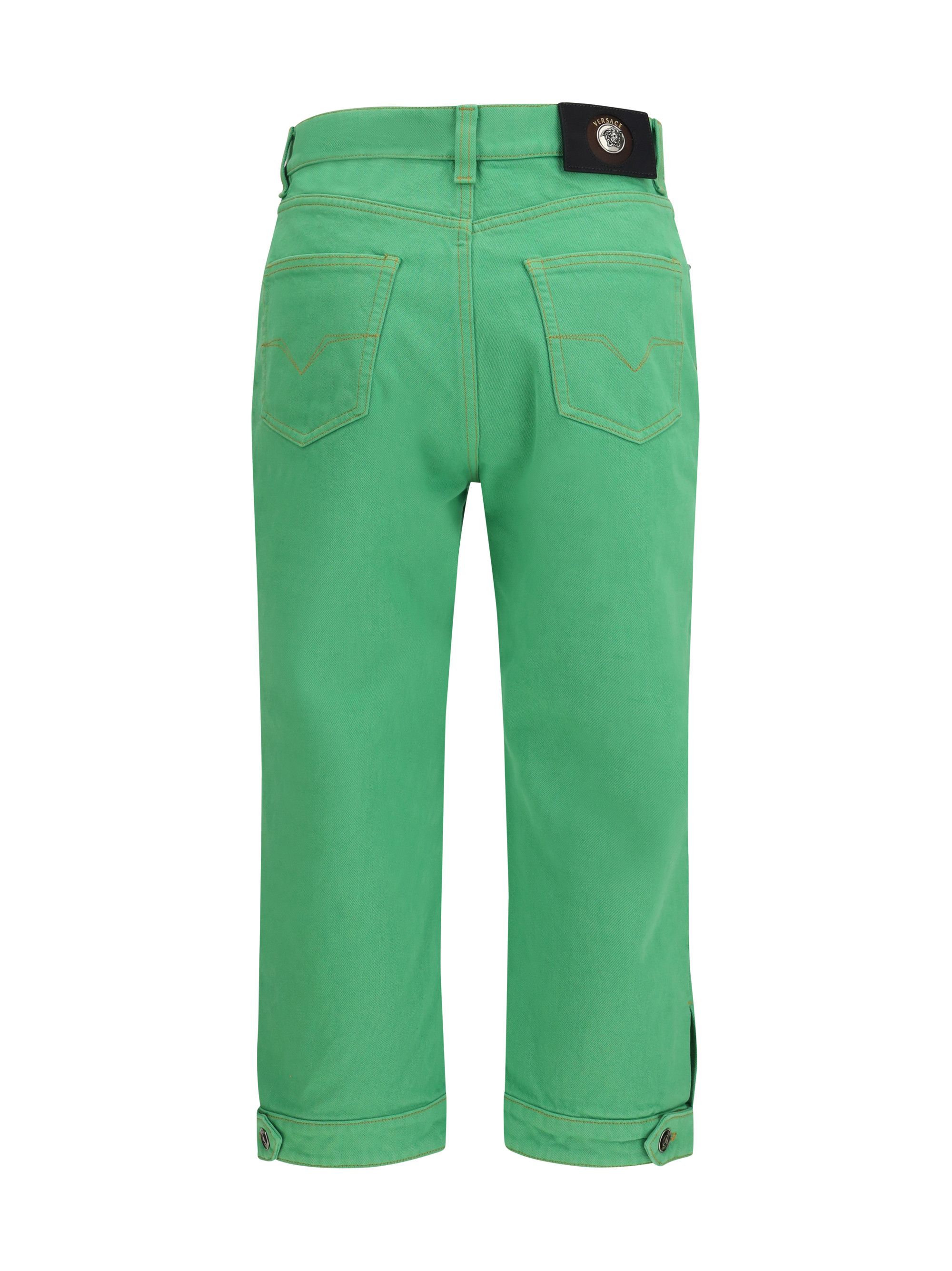 Versace Cropped cotton denim Jeans Size 26" / US 2 / IT 38 - 2 Thumbnail