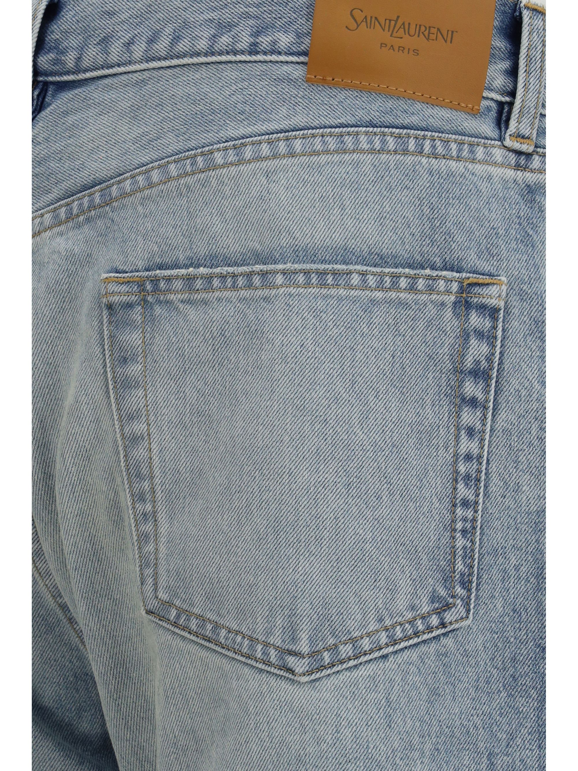 Saint Laurent Paris Cotton Denim Jeans with stonewashed finish Size US 33 - 3 Thumbnail