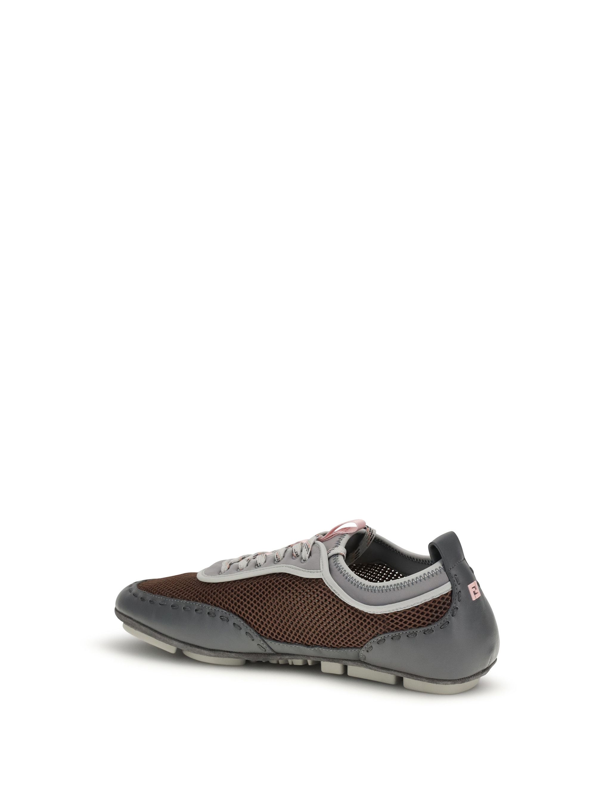 Fendi Leather and mesh Sneakers by Fendi Size US 9 / EU 42 - 3 Thumbnail